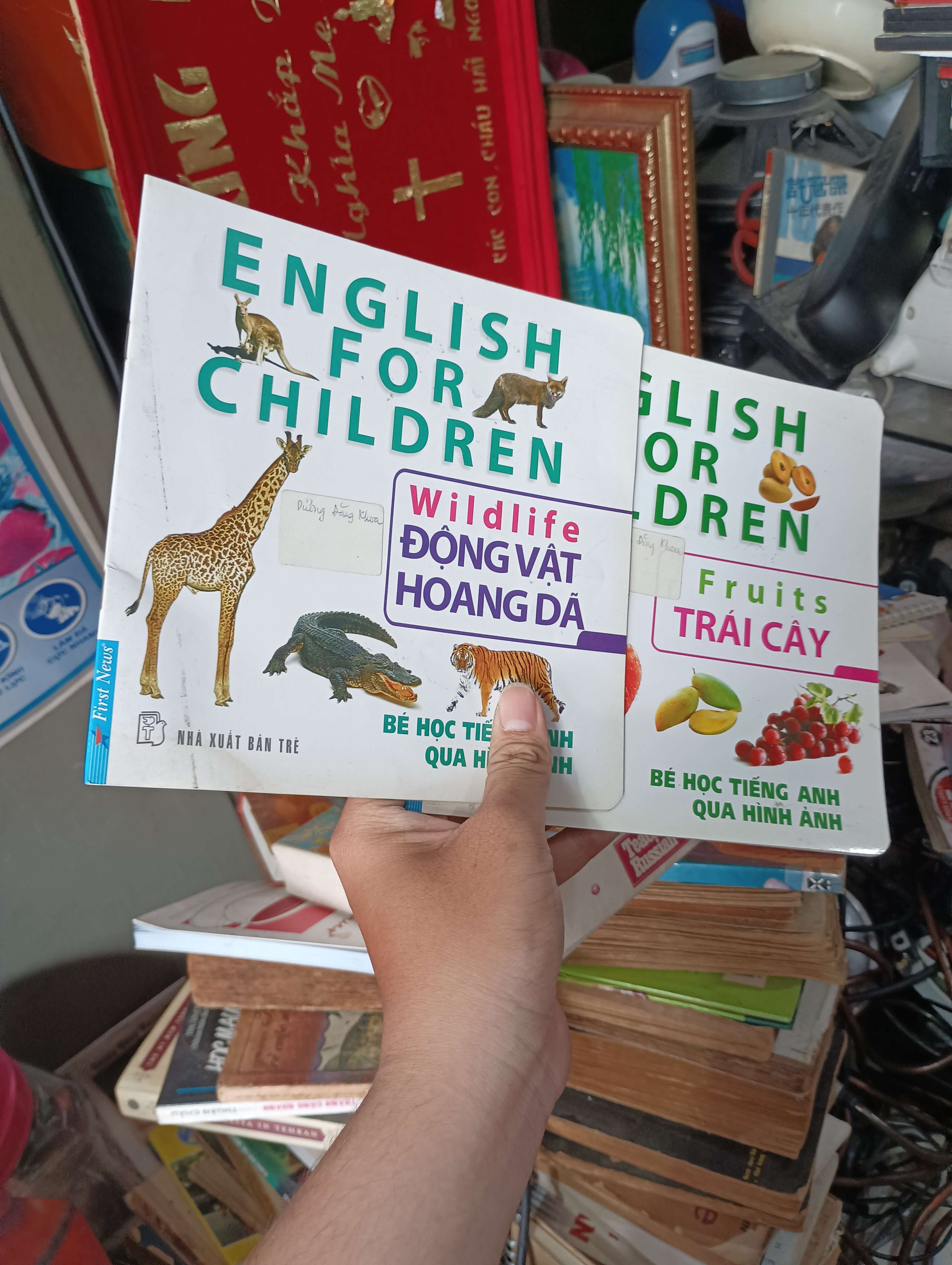 ENGLISH FOR CHILDREN (Wildlife - Động vật hoang dã / Fruits - Trái cây) (Sách thiếu nhi) KSX