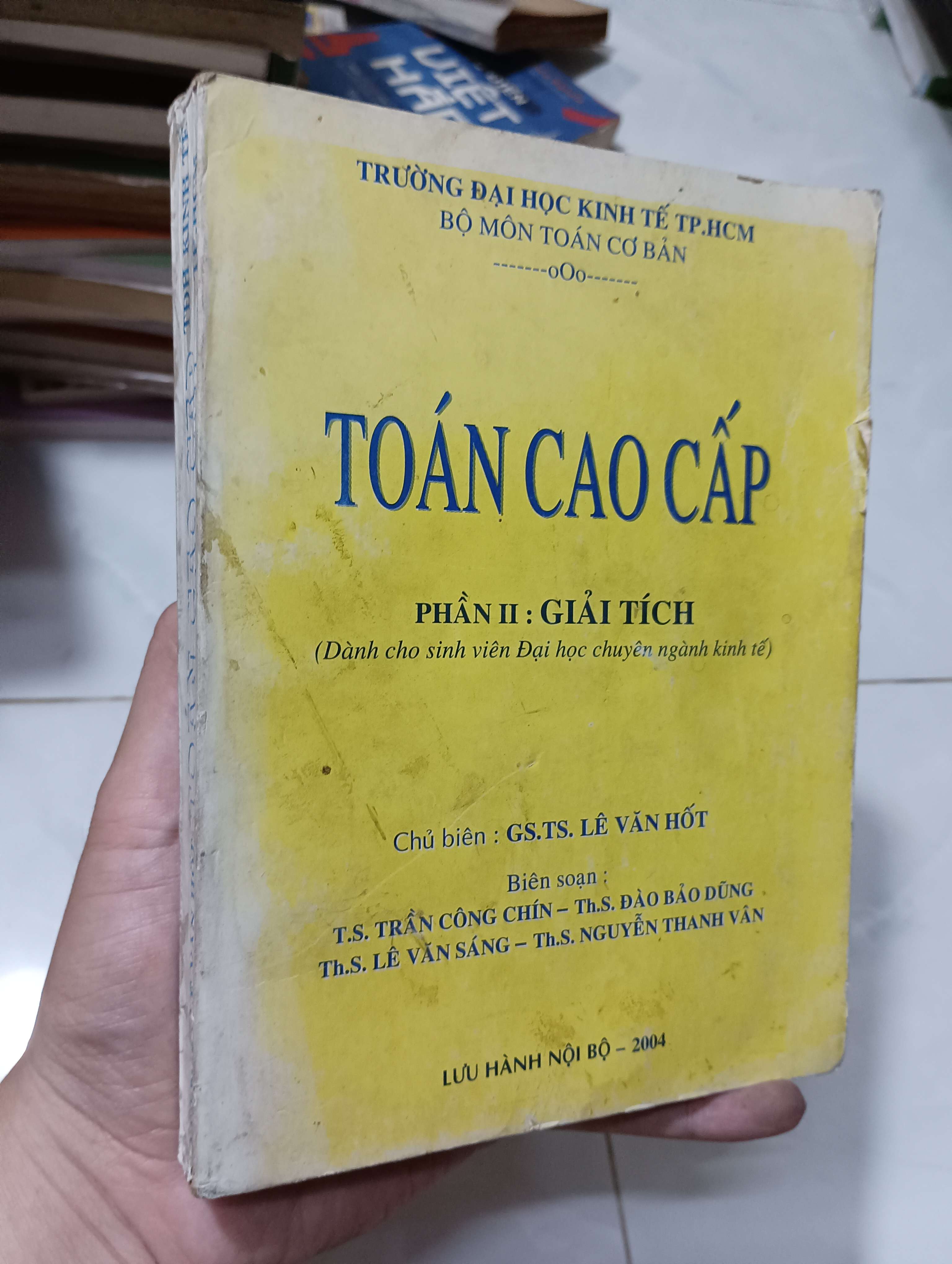 Toán cao cấp - Phần II: Giải tích 2004 80% ố (Sách giáo khoa - giáo trình) HLSC
