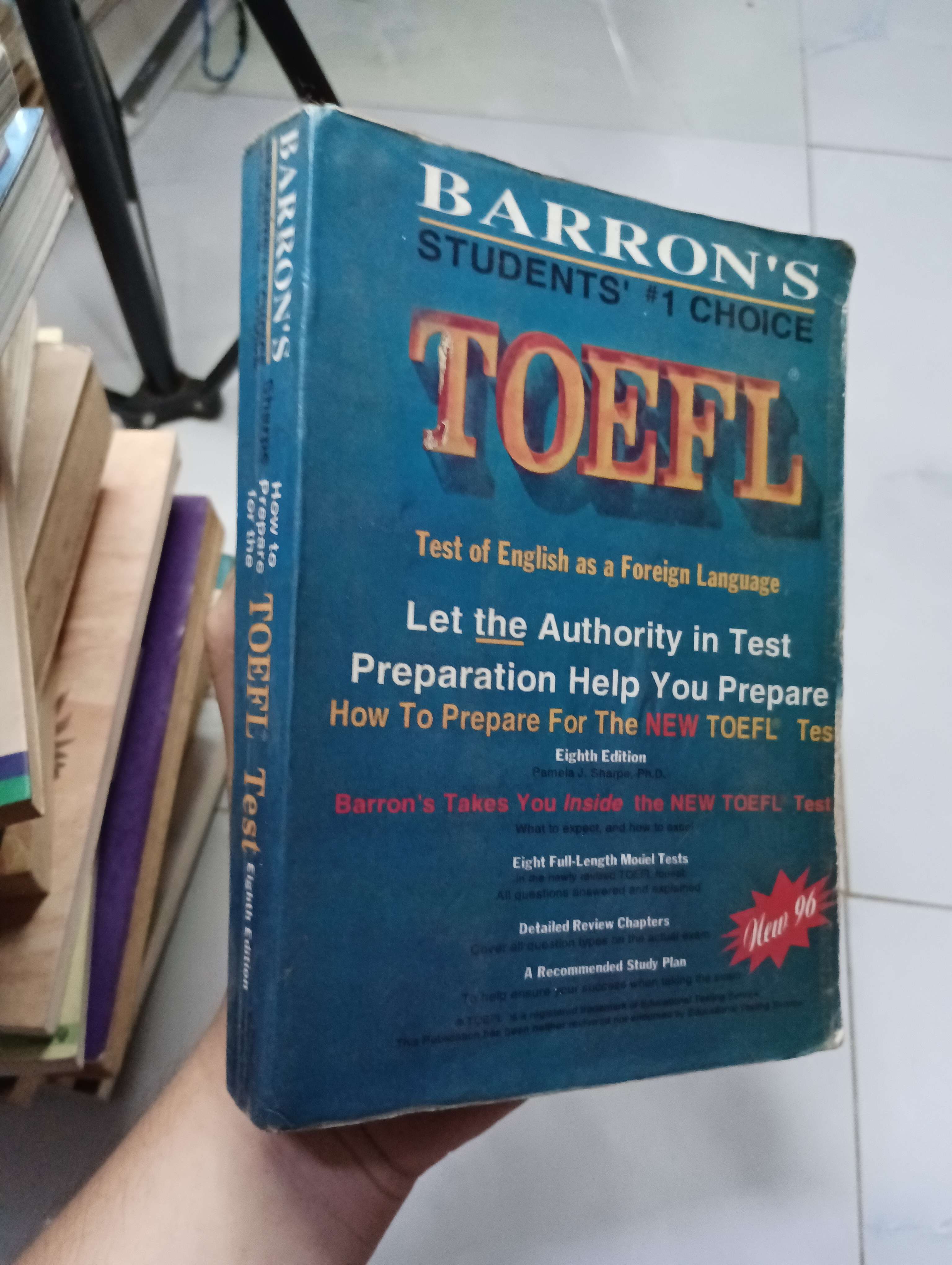 Barron's TOEFL (Test of English as a Foreign Language) - Pamela J. Sharpe 70% ố (Sách học ngoại ngữ) HLSC