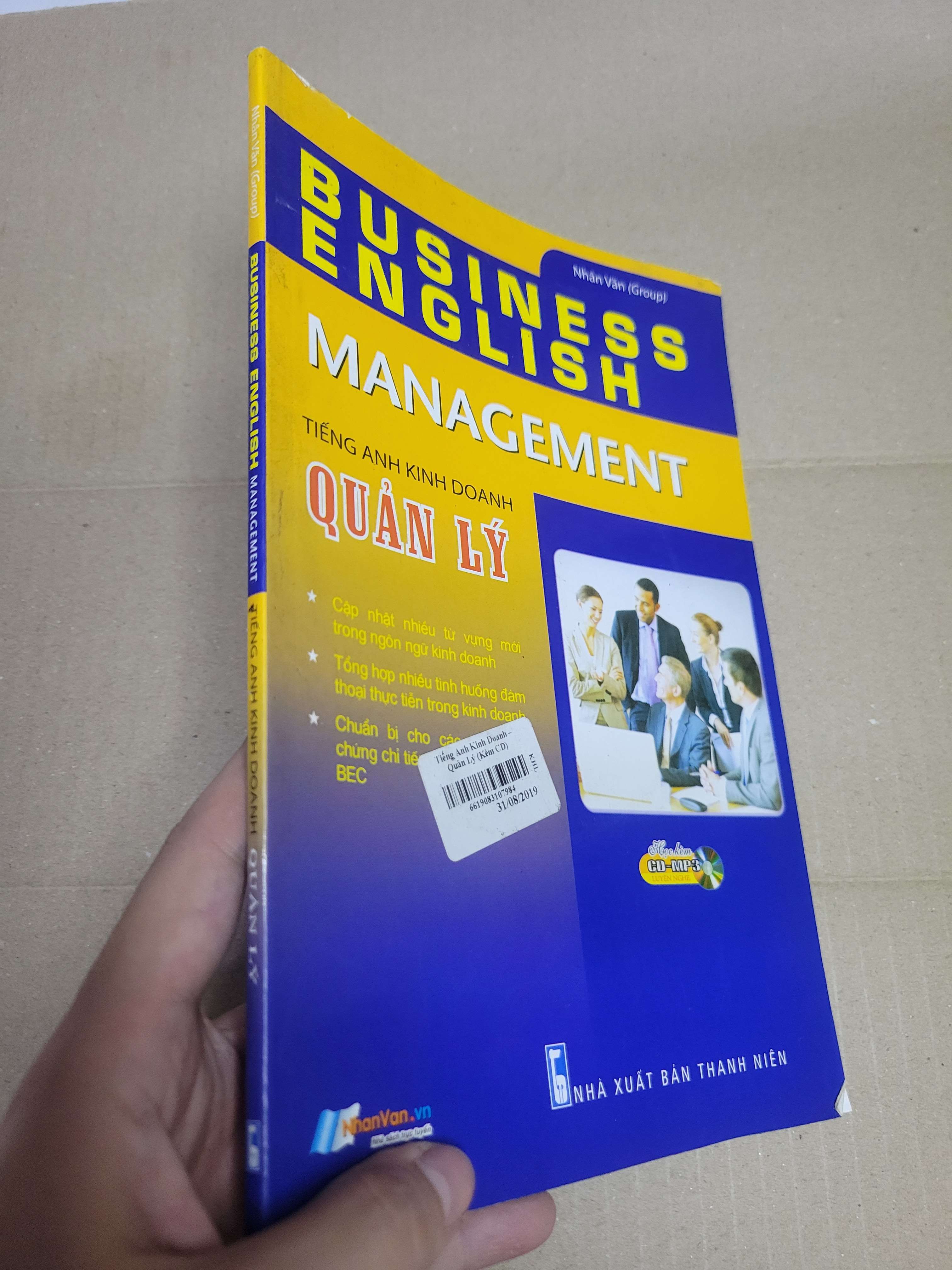 BUSINESS ENGLISH MANAGEMENT 2016 (kèm đĩa) mới 80% bẩn bìa, tróc bìa (Sách học ngoại ngữ) HCM