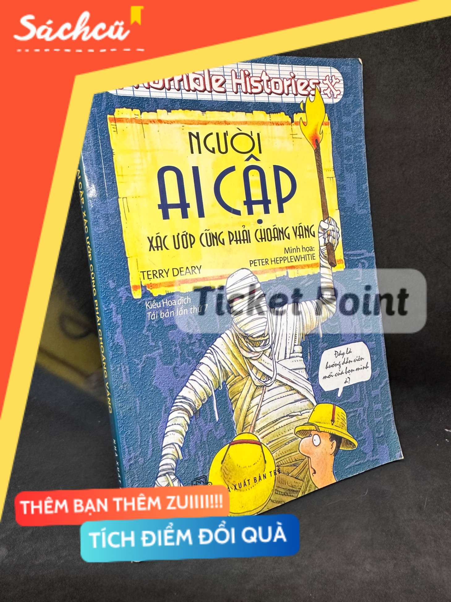 (Ticket Point) Horrible Histories - Người Ai Cập, Mới 80% (ố vàng), 2016 - Terry Deary H1004-SBM