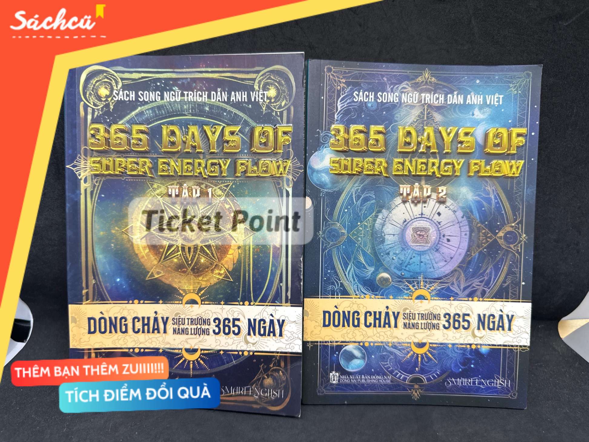 (Ticket Point) Combo 2 cuốn 365 Days Of Super Energy Flow Tập 1 + 2: Dòng Chảy Siêu Năng Lượng 365 Ngày, Mới 90% (Highlight 2 trang), 2025 H1604-SBM-4