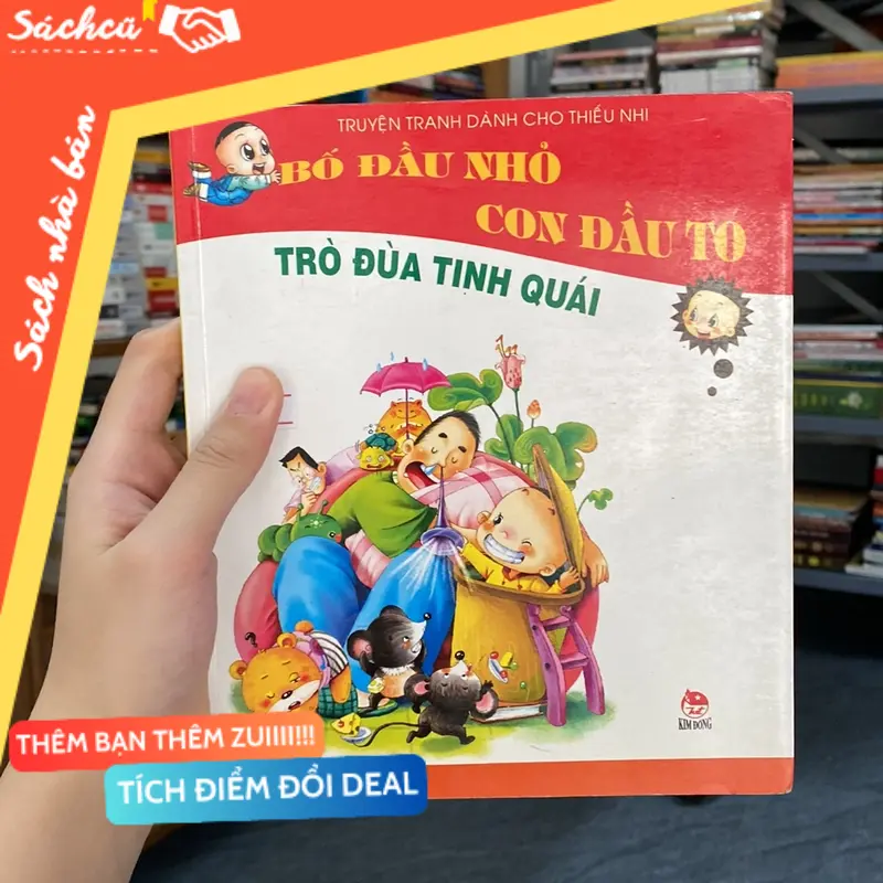 Trò đùa tinh quái -Bố đầu nhỏ con đầu to (Sách thiếu nhi) TSHT