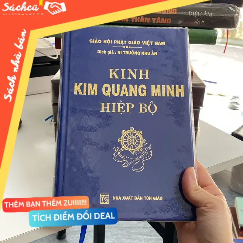 Sách kinh Kim Quang Minh Hiệp Bộ( bìa da) dịch Ni trưởng Như Ấn (Sách tôn giáo - tâm linh) TSHT