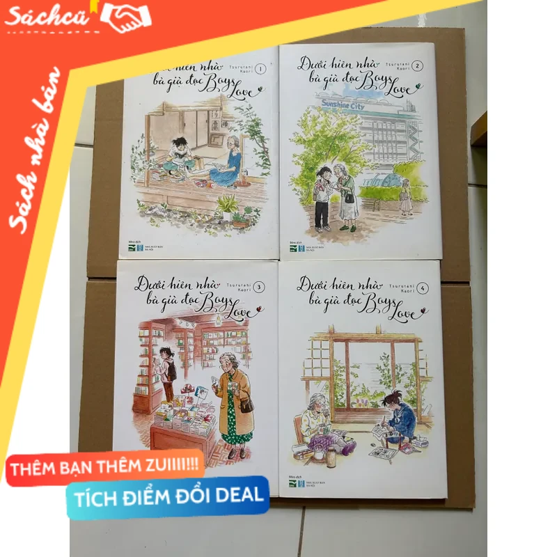 Dưới hiên nhà bà già đọc boys love (4 quyển) mới 80% (Sách văn học) DTML