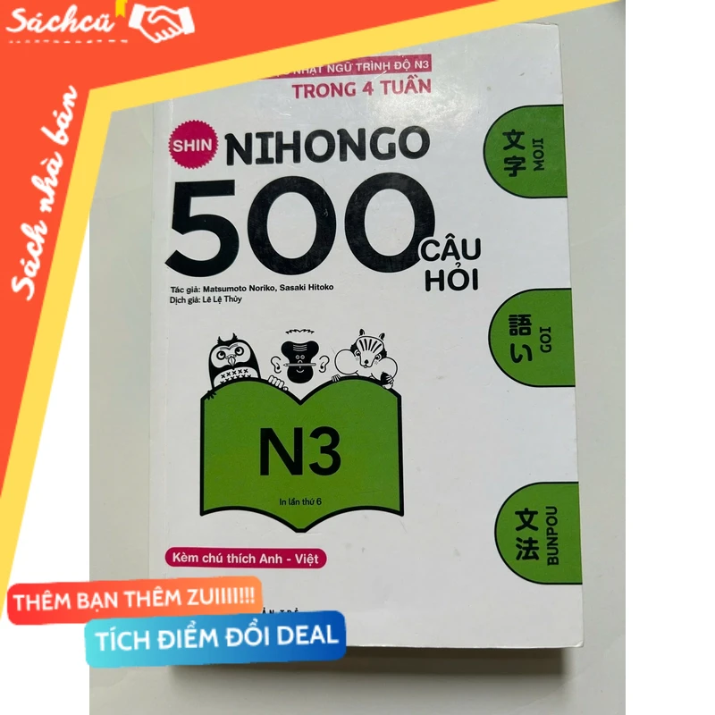 500 Câu Hỏi Luyện Thi Năng Lực Nhật Ngữ - Trình Độ N3 mới 80% (Sách học ngoại ngữ) DTML
