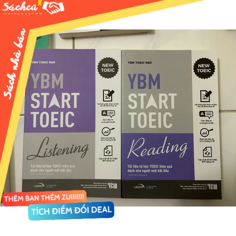Combo YBM TOEIC Start Reading + YBM TOEIC Start Listening mới 80% (Sách học ngoại ngữ) DTML