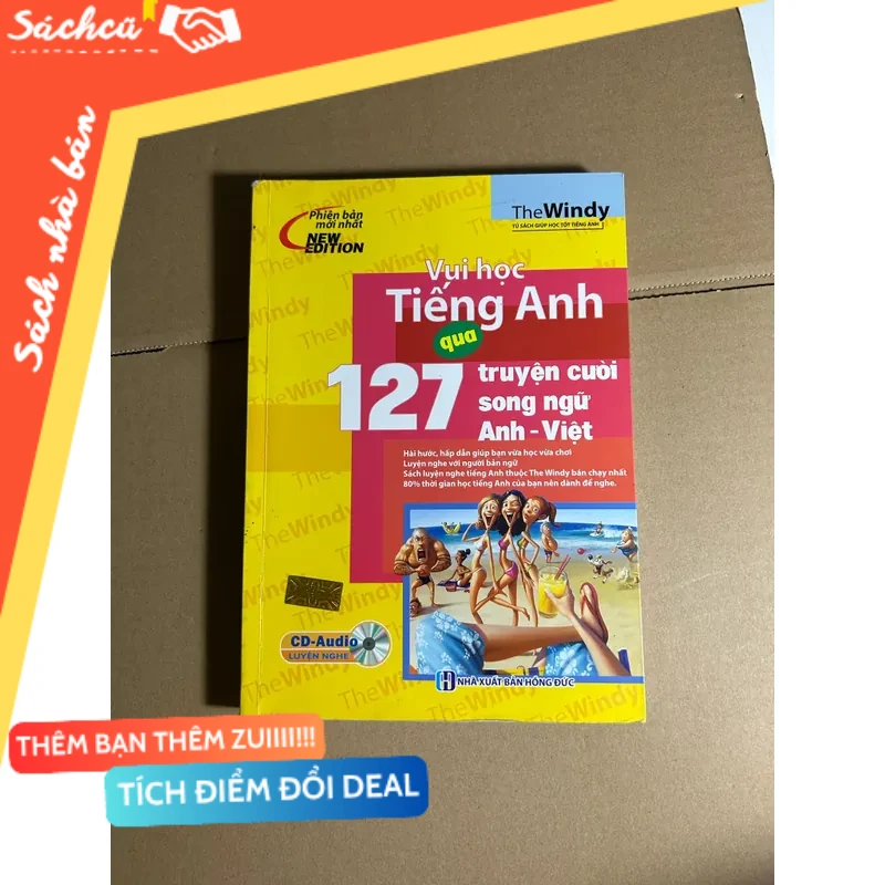 Vui học tiếng anh qua 127 truyện cười song ngữ anh - việt mới 80% (Sách học ngoại ngữ) DTML