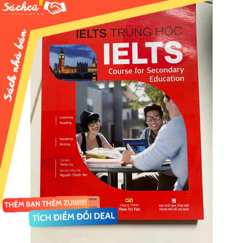 IELTS Trung Học (Mã cào đã sử dụng) mới 80% (Sách học ngoại ngữ) DTML
