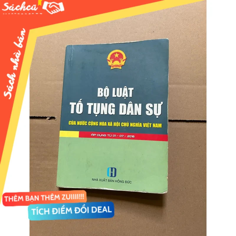 Bộ luật tố tụng dân sự (lỗi bung keo vài trang) mới 80% (Sách chính trị - pháp lý) DTML