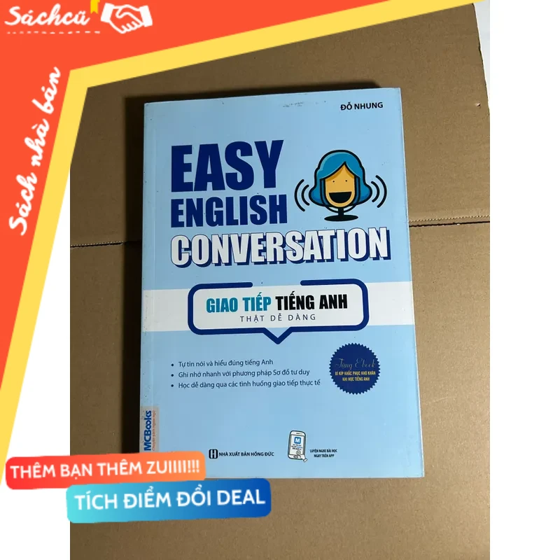 Easy english conversation giao tiếp tiếng anh thật dễ dàng mới 80% (Sách học ngoại ngữ) DTML