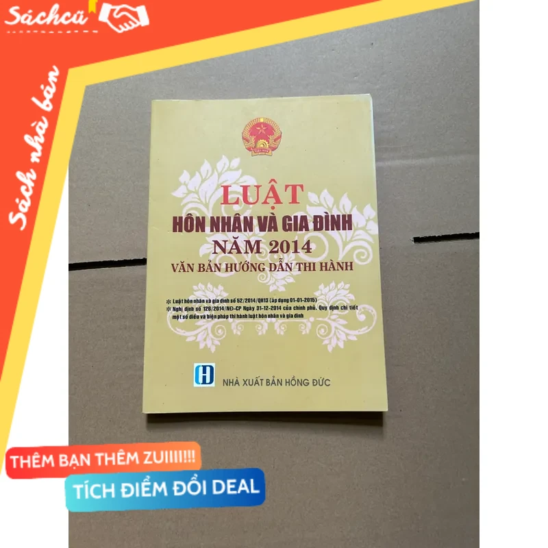 Luật hôn nhân và gia đình năm 2014 mới 80% (Sách chính trị - pháp lý) DTML