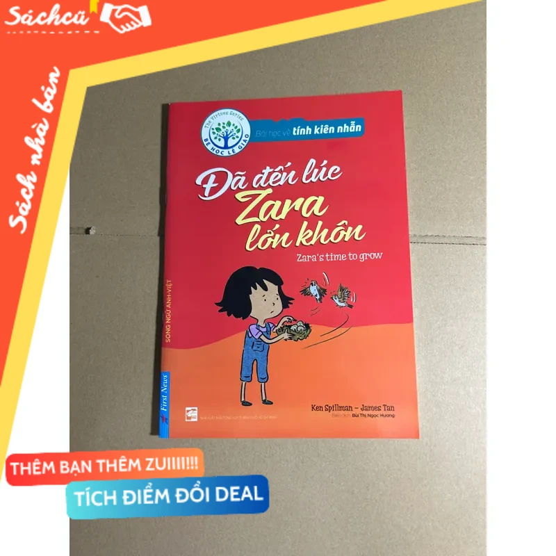 Bài học về tính kiên nhẫn - đã đến lúc zara lớn khôn (song ngữ) mới 80% (Sách kỹ năng) DTML