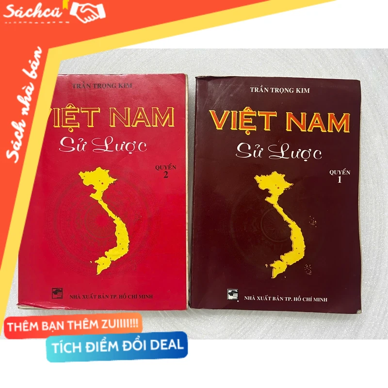 Việt Nam Sử Lược bộ 2 tập mới 70% (Sách lịch sử - triết học) DTML