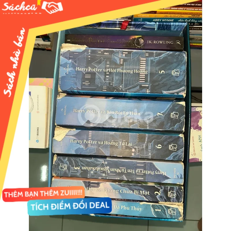Harry potter thiếu tập 4, + 1 quyển ngoại văn tập 1 (sách ố, cũ nhiều) mới 80% (Sách văn học) DTML