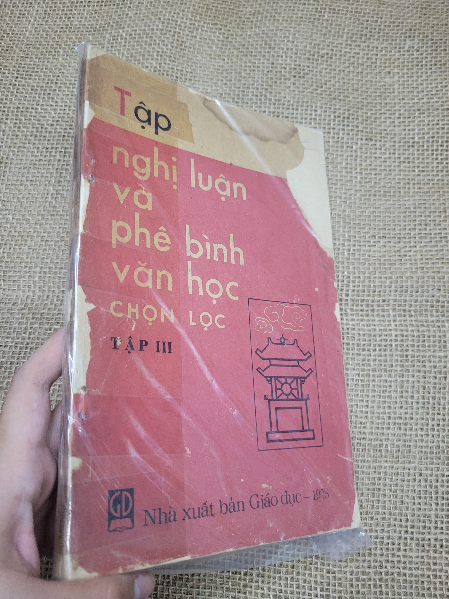 Tập nghị luận và phê bình văn học chọn lọc tập 3 mới 70% rách bìa, tróc gáy, bẩn bìa, ố (Sách giáo khoa - giáo trình) SPP