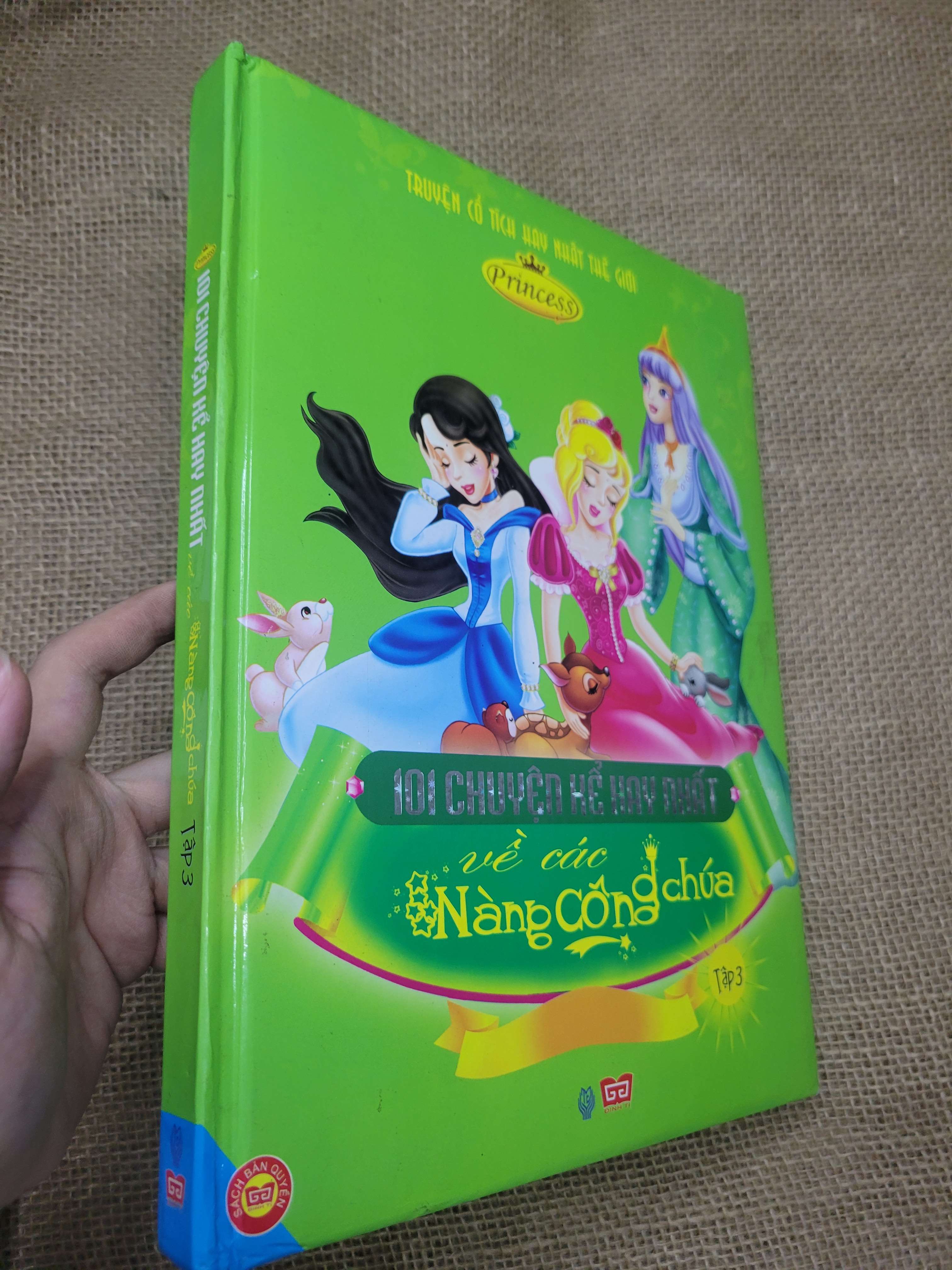 101 chuyện kể hay nhất về các nàng công chúa bìa cứng sách màu 2013 mới 80% bẩn bìa, ố (Sách thiếu nhi) SPP