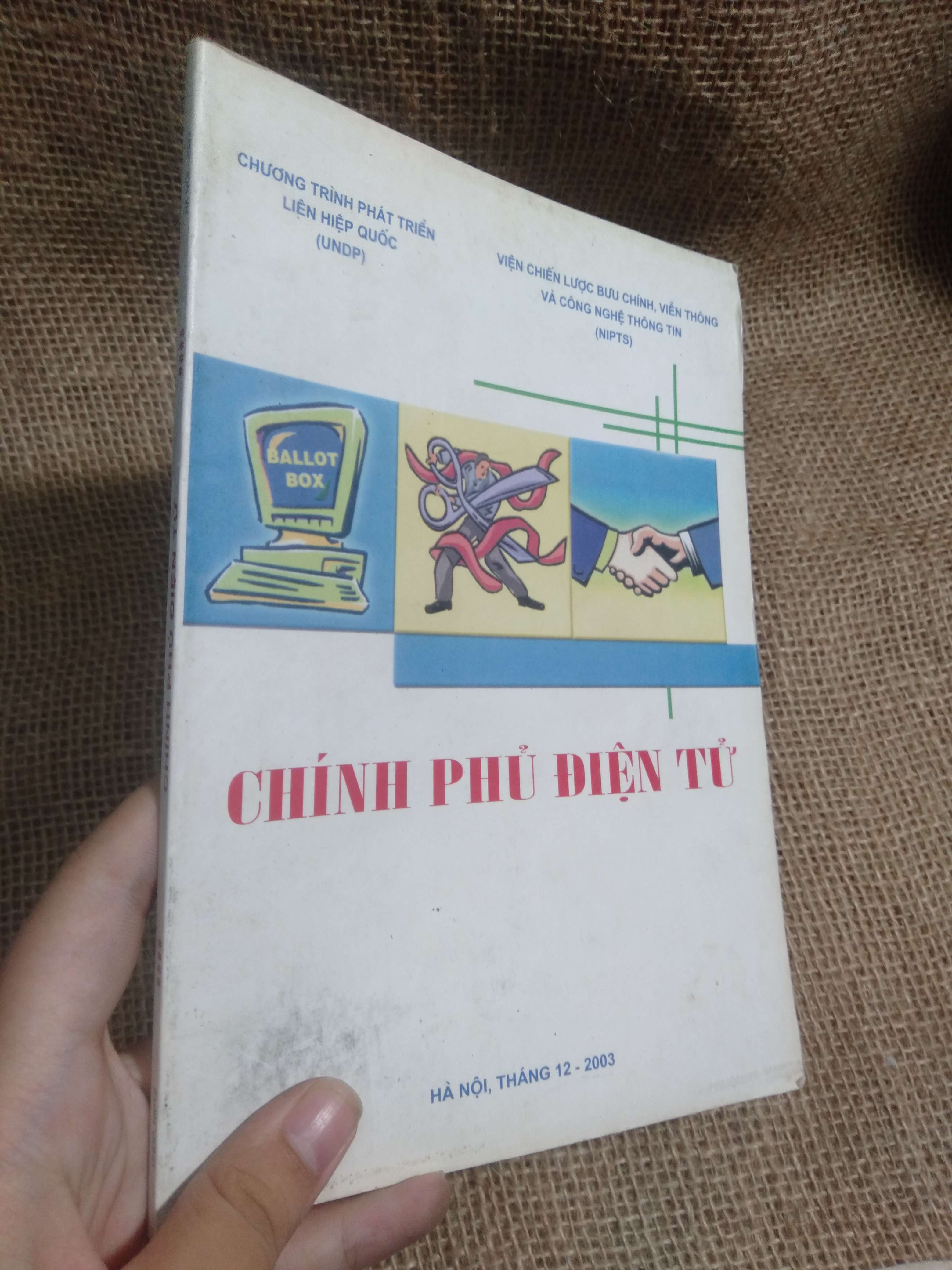 Chính phủ điện tử - Chương trình Phát triển Liên Hiệp Quốc (UNDP) & Viện Chiến lược Bưu chính, Viễn thông và Công nghệ thông tin (NIPTS) 2002 mới 80% móp góc (Sách chính trị - pháp lý) HLSC
