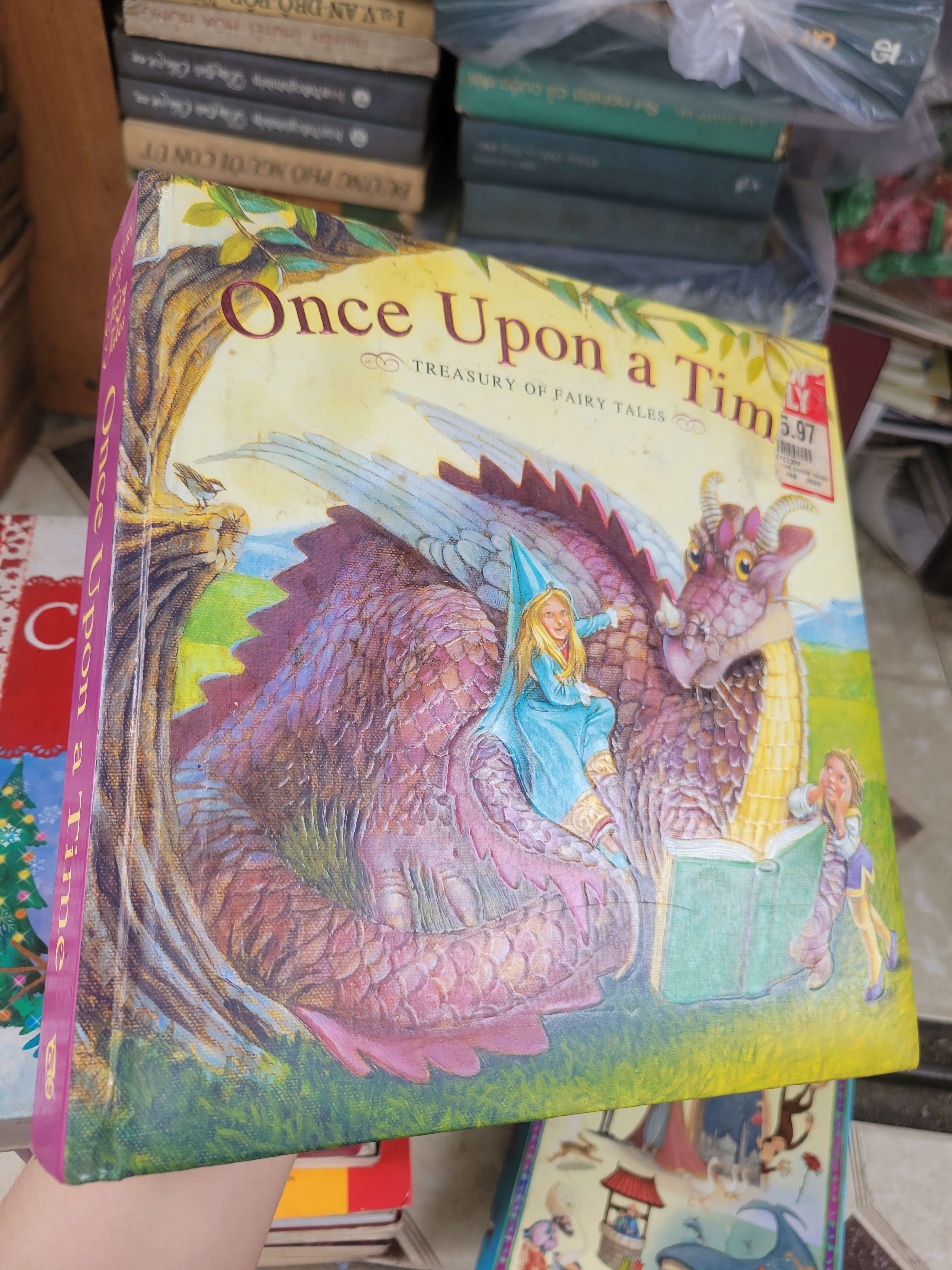 Once upon a time - Treasury of fairy tales bìa cứng, sách màu mới 80% ố, bẩn bìa (Sách ngoại) BGB