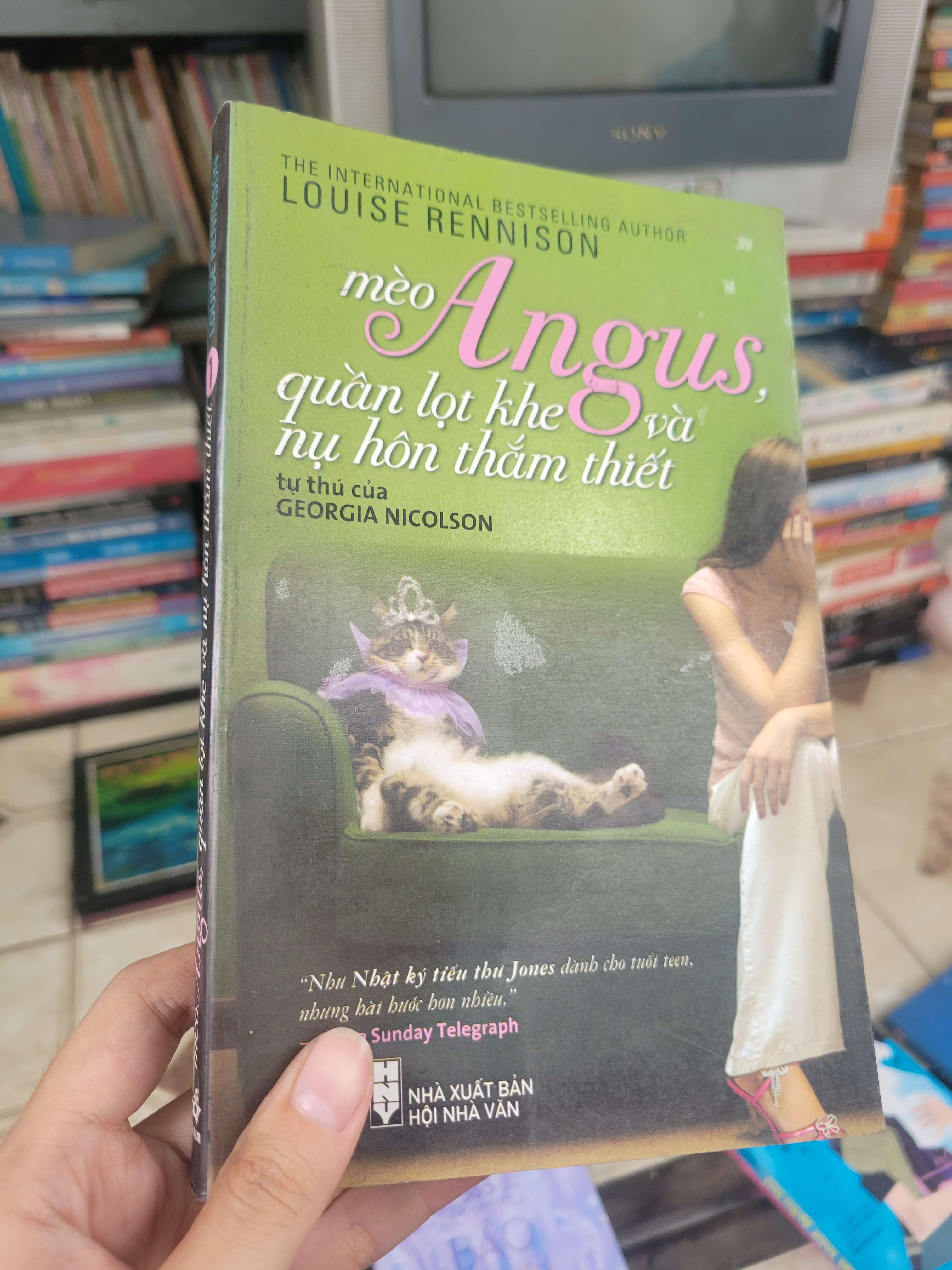 Mèo Angus, quần lọt khe và nụ hôn thắm thiết - Louise Rennison 2009 mới 80% bẩn bìa, ố (Sách văn học) BGB