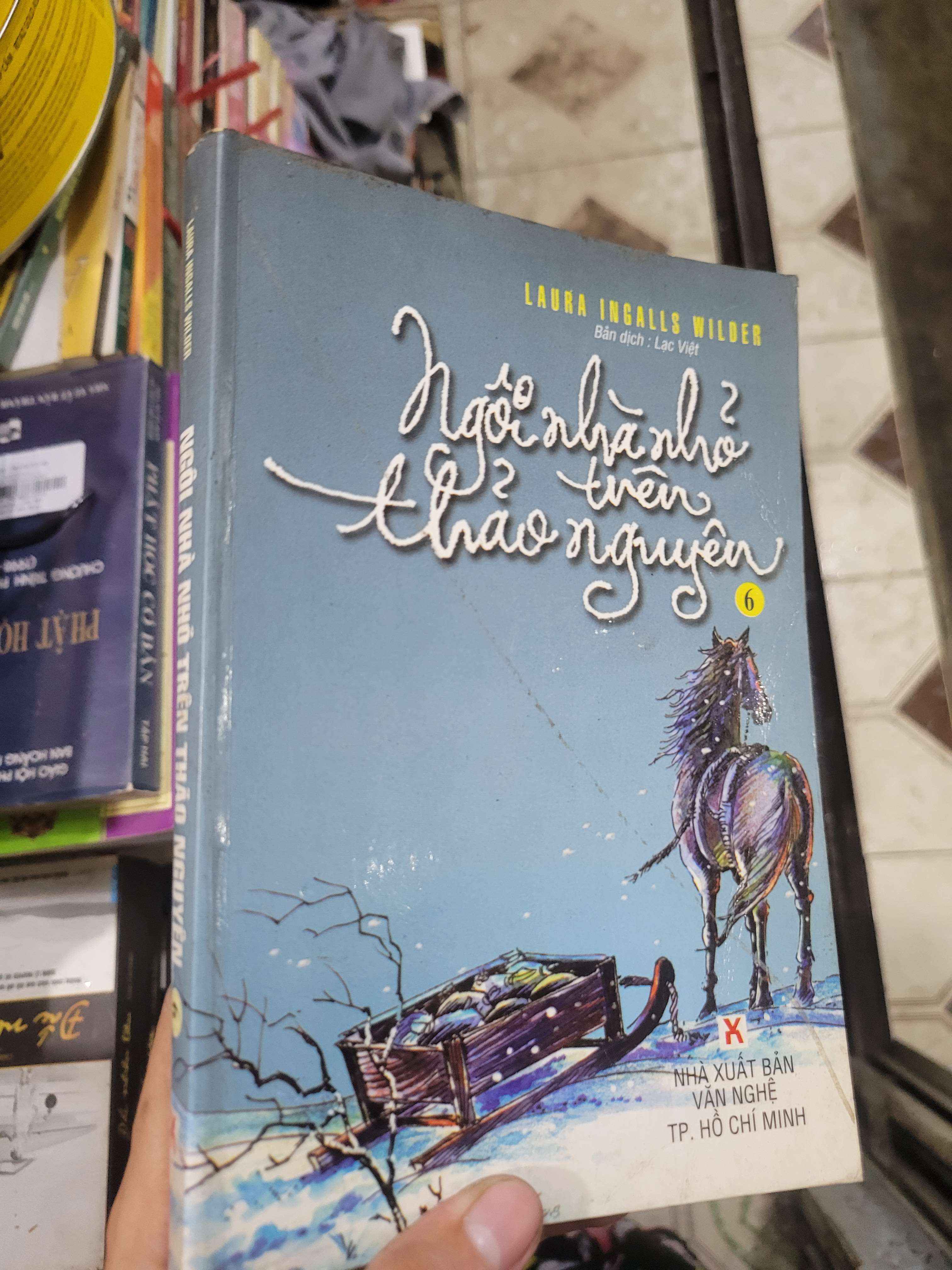 Ngôi nhà nhỏ trên thảo nguyên 6: Trên bờ suối Plum - Laura Ingalls Wilder 1998 mới 70% bẩn bìa, ố, có mộc, có chữ viết (Sách văn học) BGB