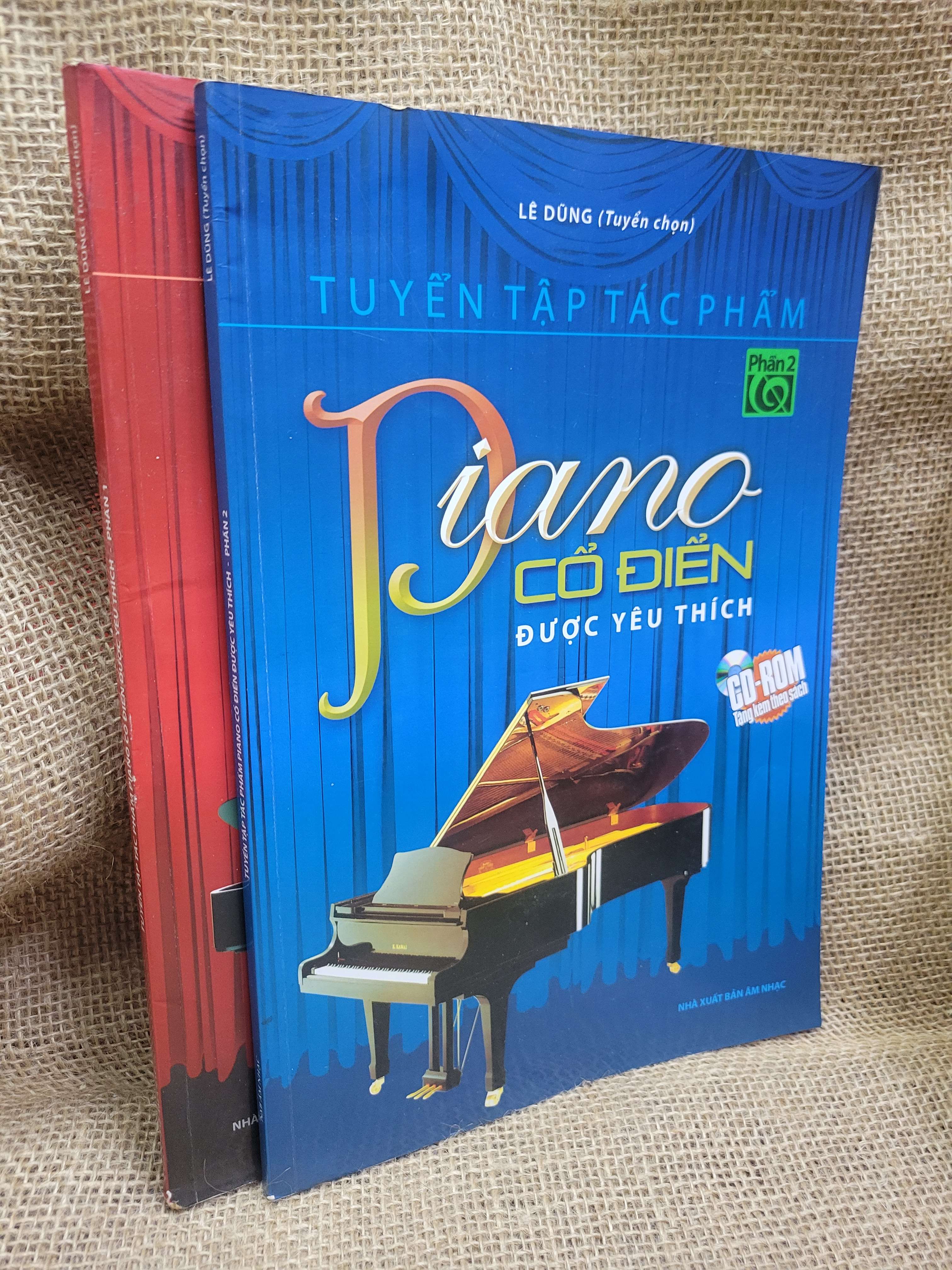 2 cuốn Tuyển tập tác phẩm Piano cổ điển được yêu thích - Lê Dũng 2011 mới 70% bẩn bìa, ố, có chữ viết (Sách kiến thức tổng hợp) HCM
