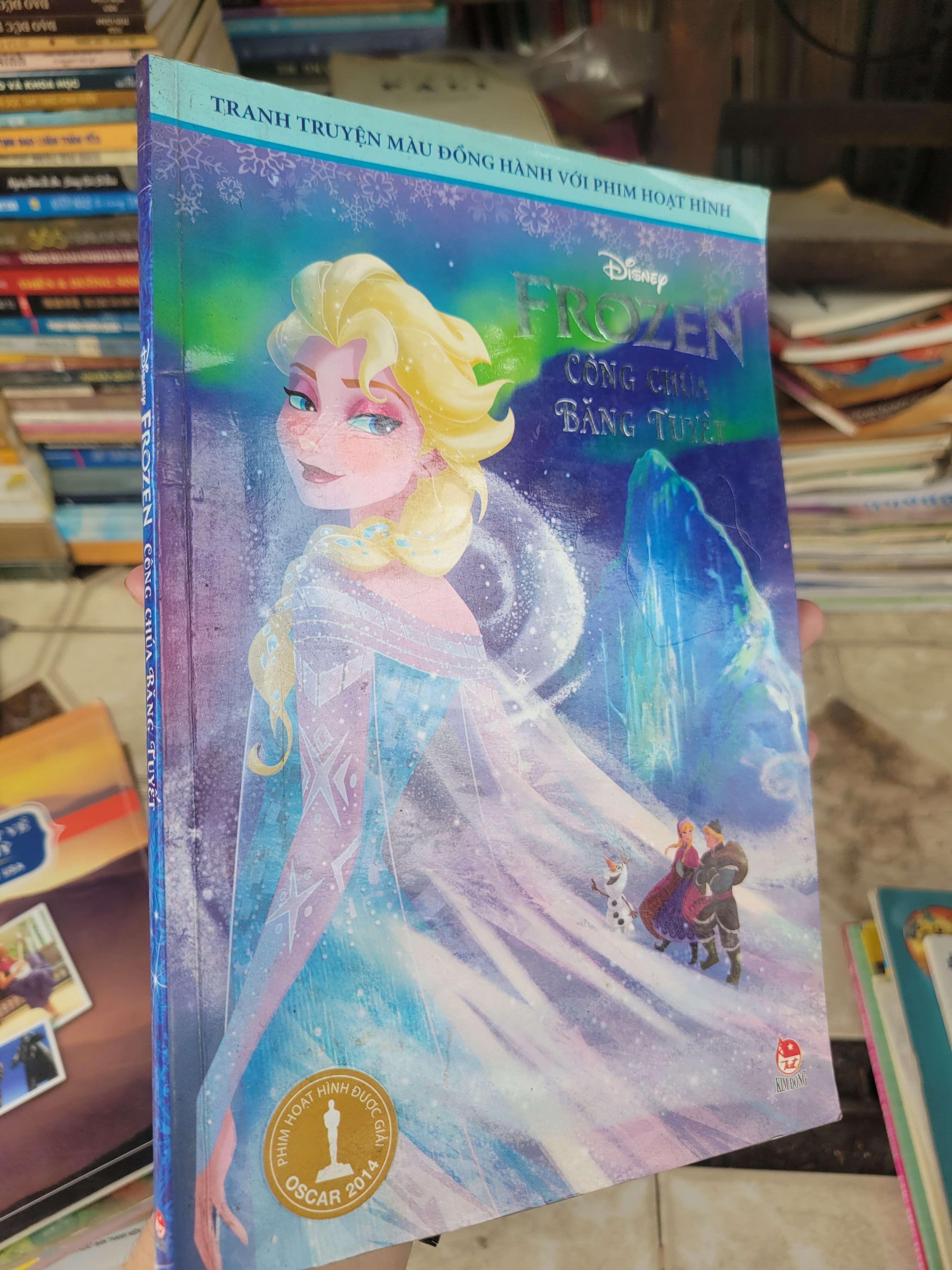 Frozen Công chúa băng tuyết sách màu 2014 mới 60% bị tô màu, bẩn bìa, ố (Truyện tranh ) BGB