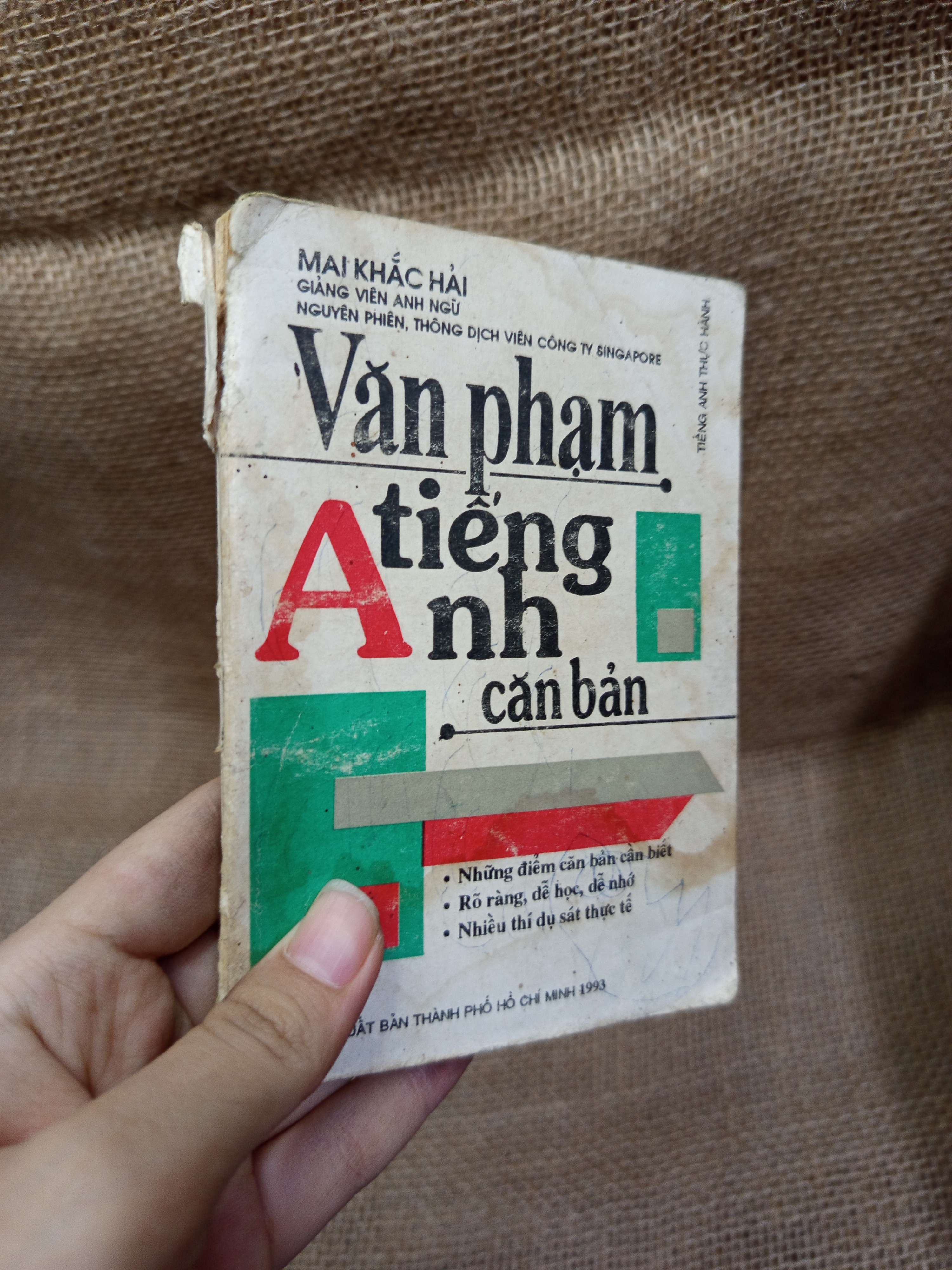 Văn phạm tiếng Anh căn bản - Mai Khắc Hải mới 60% bẩn bìa, ố, có vệt nước, tróc gáy, tróc bìa (Sách tự học tiếng Anh) HLSC