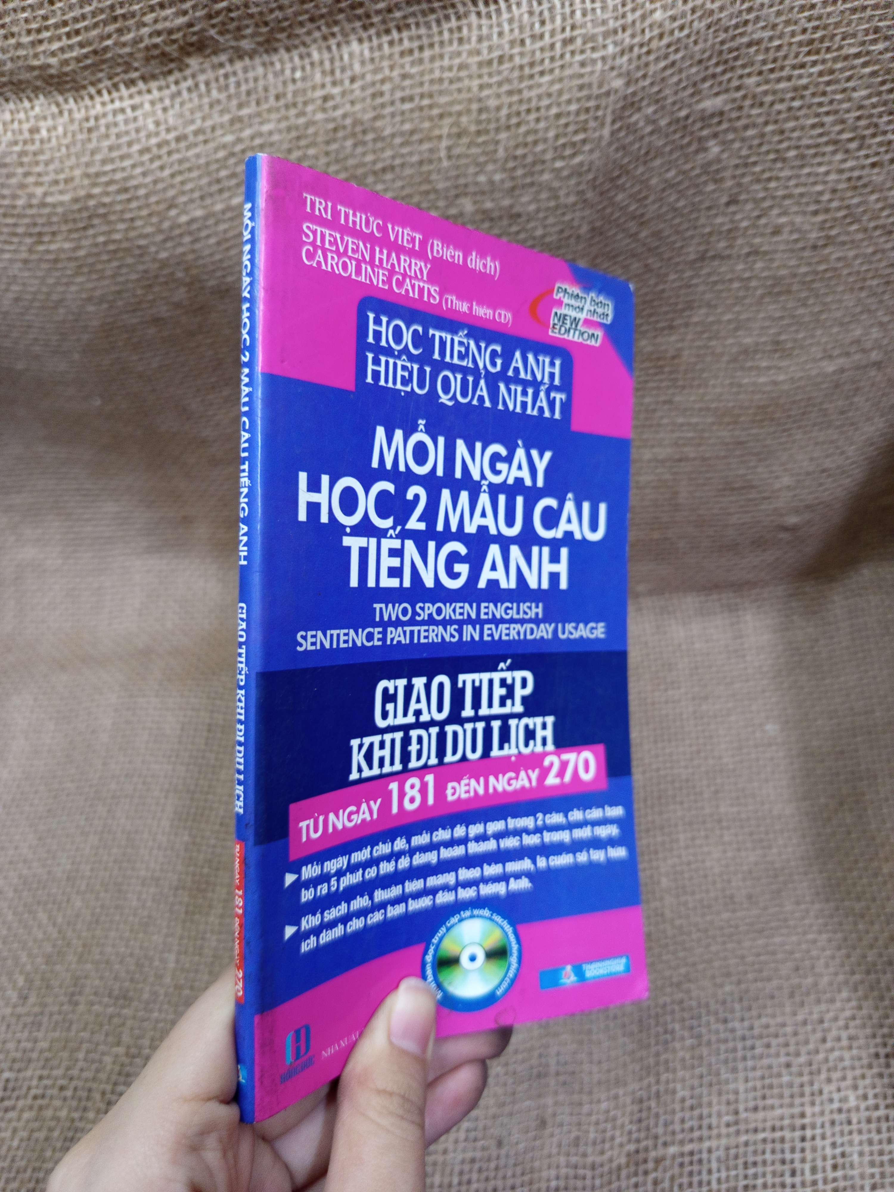 Mỗi ngày học 2 mẫu câu tiếng Anh - Giao tiếp khi đi du lịch từ ngày 181 đến ngày 270 mới 80% bẩn bìa, ố (Sách tự học tiếng Anh) HLSC