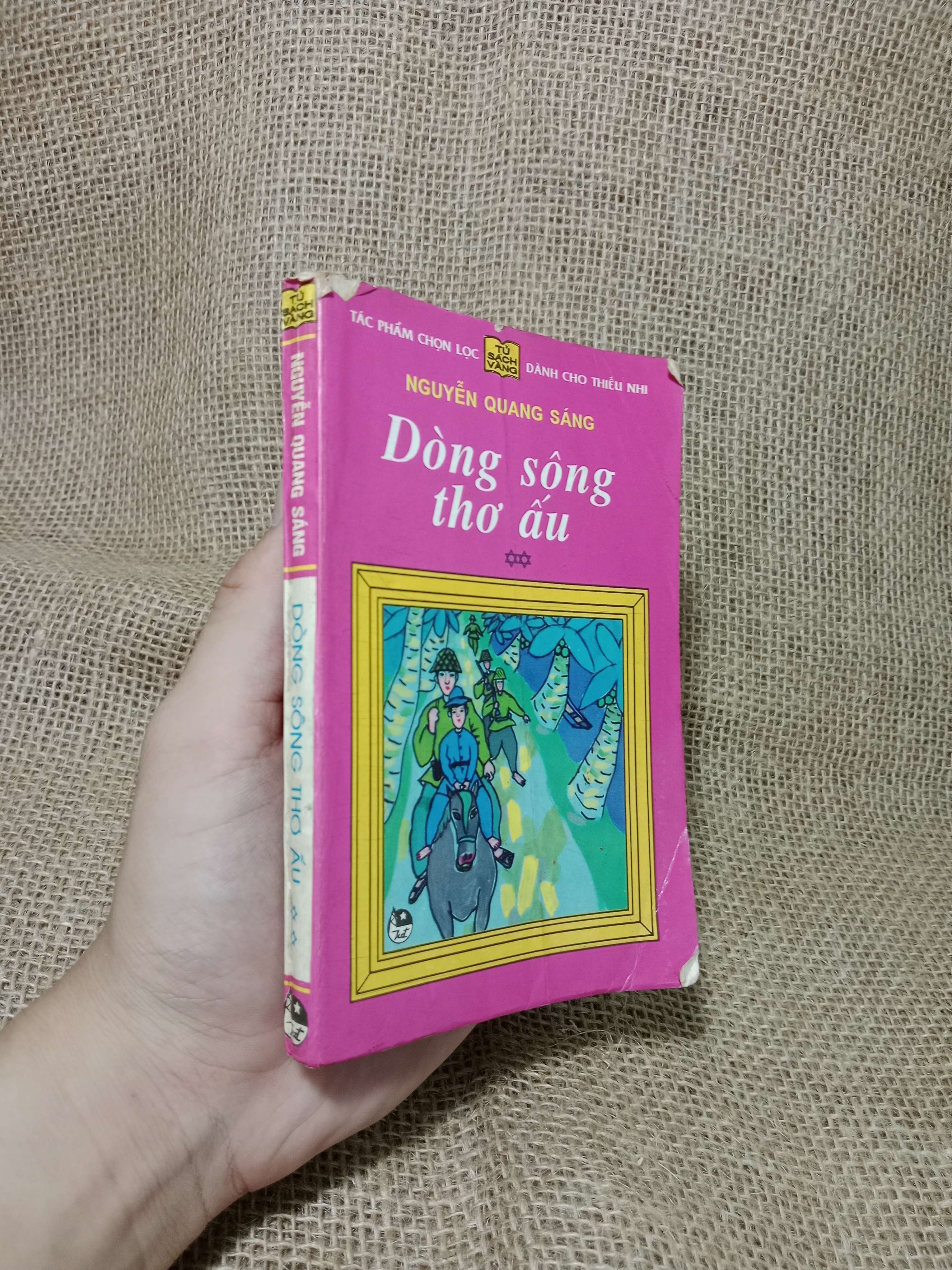 Dòng sông thơ ấu - Nguyễn Quang Sáng 1996 mới 70% , có mộc, tróc gáy (Sách văn học) HLSC