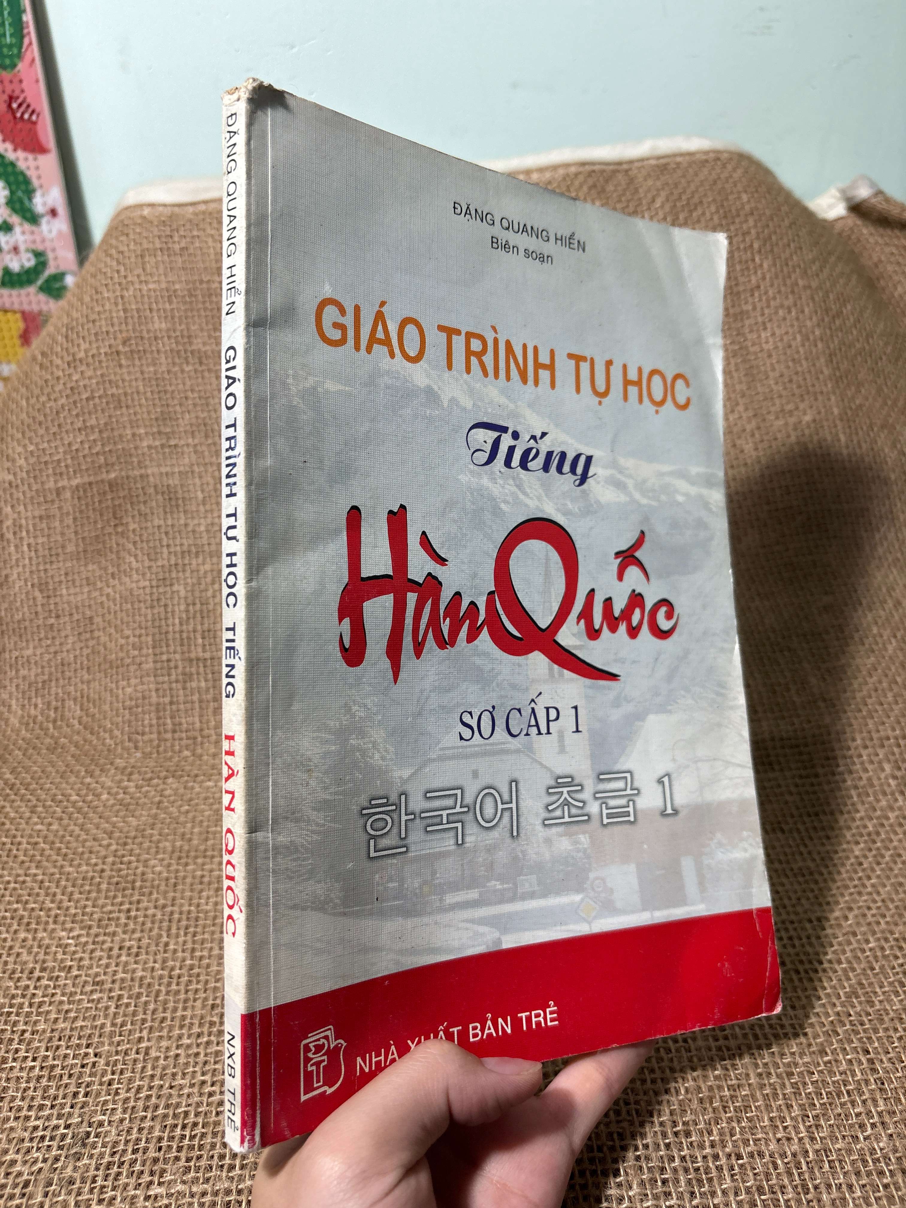 Giáo trình tự học tiếng Hàn Quốc sơ cấp 1 - Đặng Quang Hiển 2007 mới 70%, tróc gáy (Sách học tiếng Hàn) HLSC