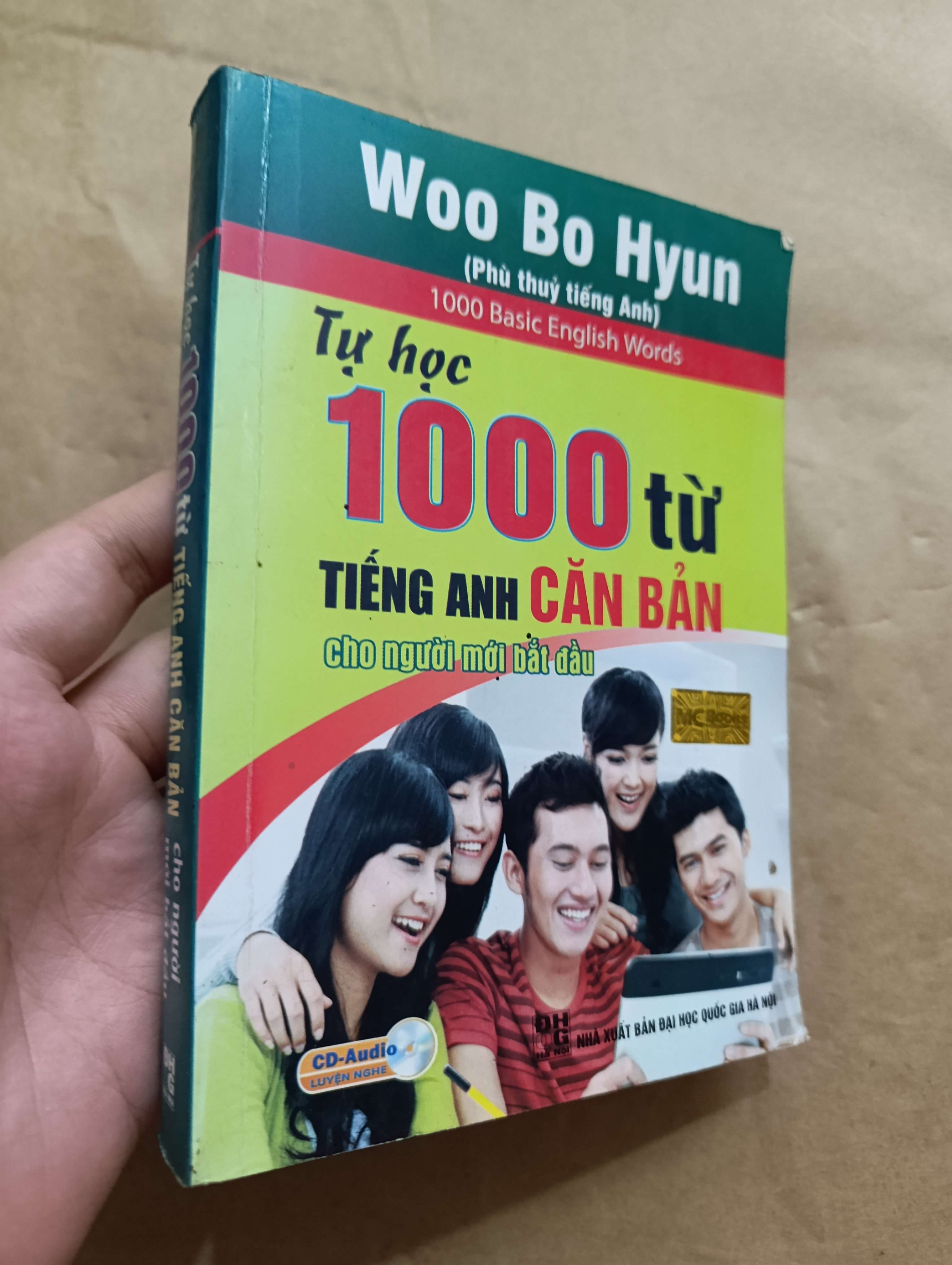 Tự học 1000 từ tiếng Anh căn bản cho người mới bắt đầu - Woo Bo Hyun 2015 (Sách tự học tiếng Anh) Mới 80% GZB