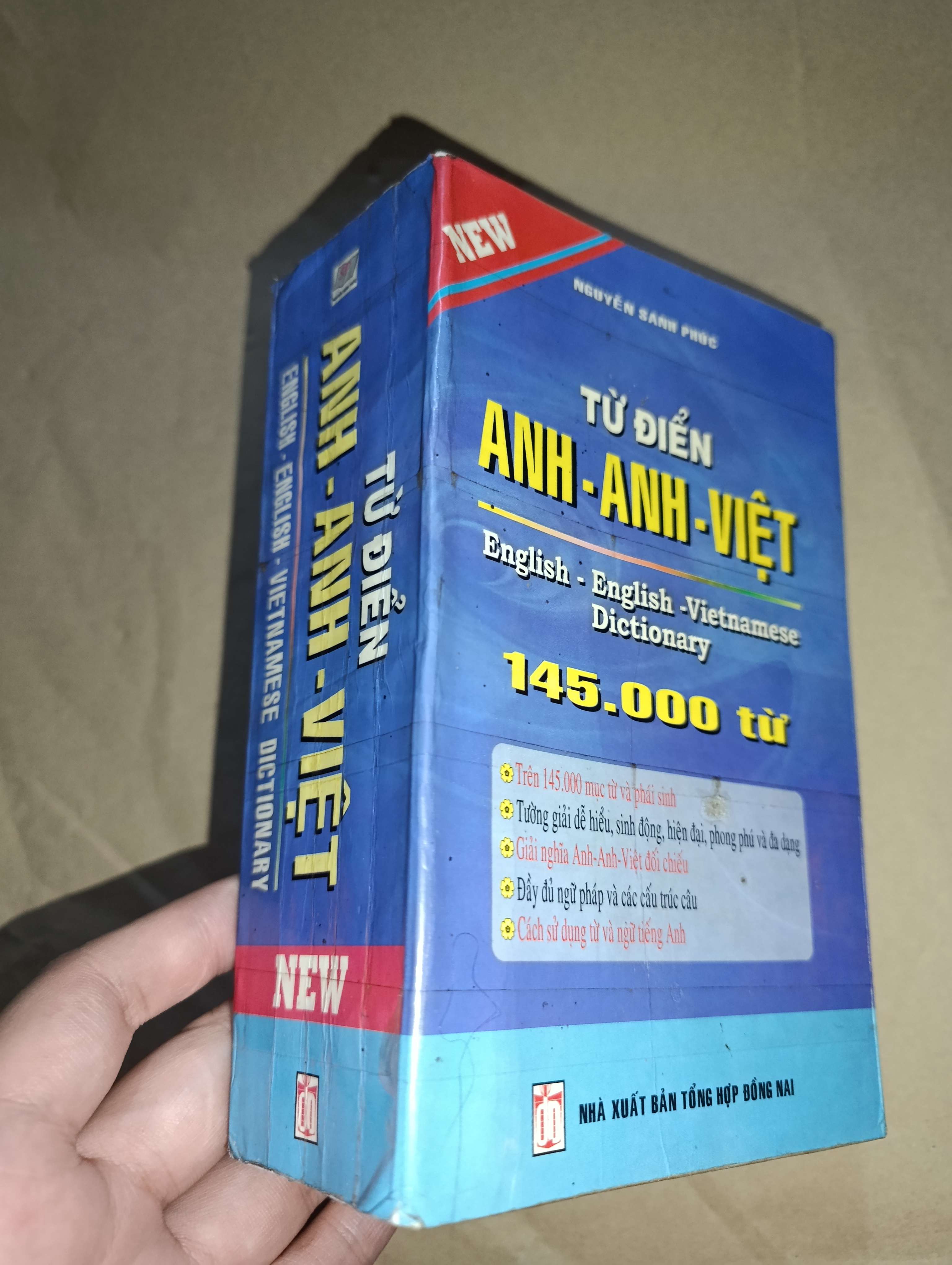 Từ điển Anh - Anh - Việt (145.000 từ) - Nguyễn Sanh Phúc 2003 (Từ điển) Mới 80% GZB