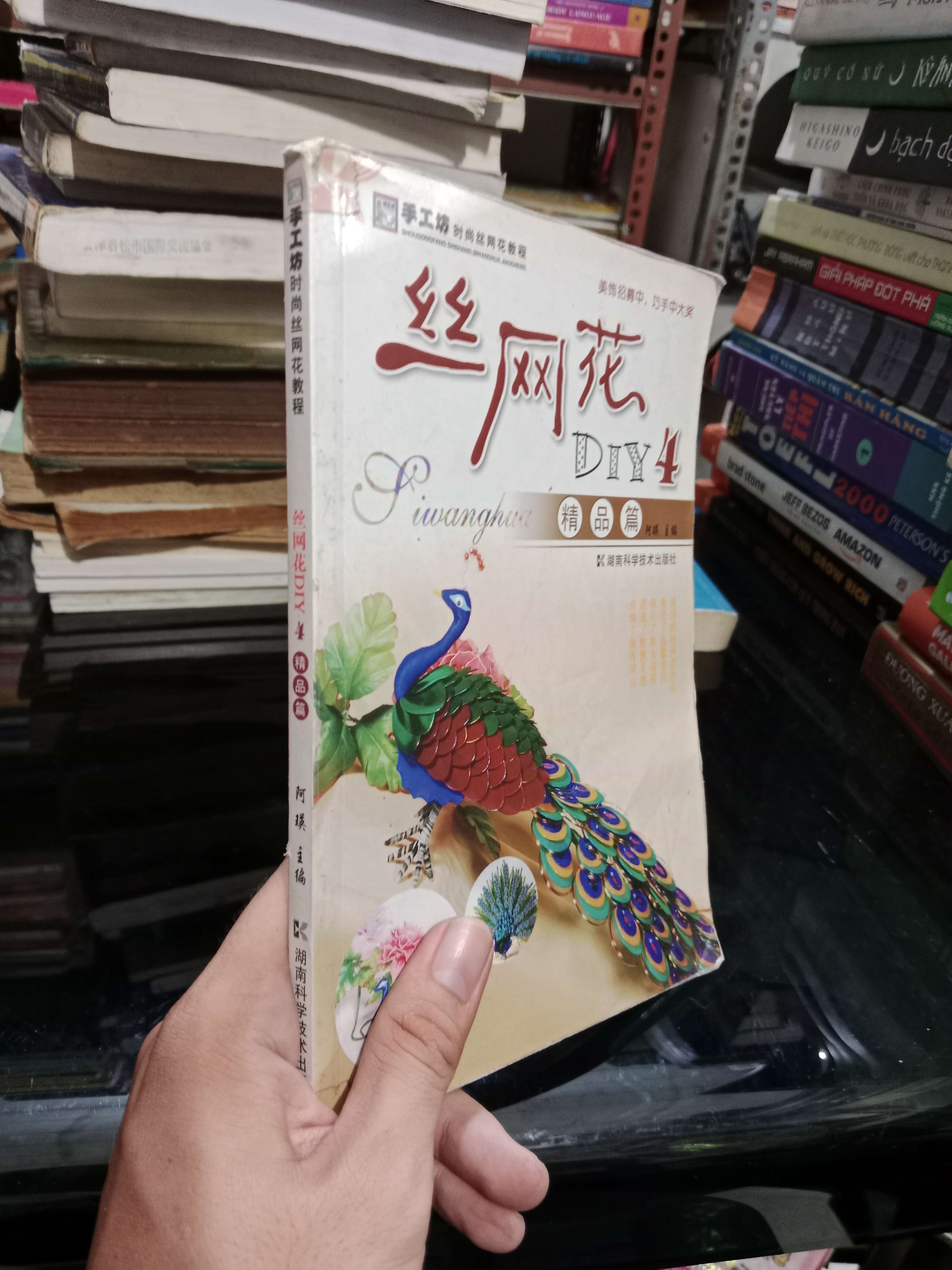 丝网花 DIY 4 2009 mới 80% (Sách học tiếng Trung) KSX
