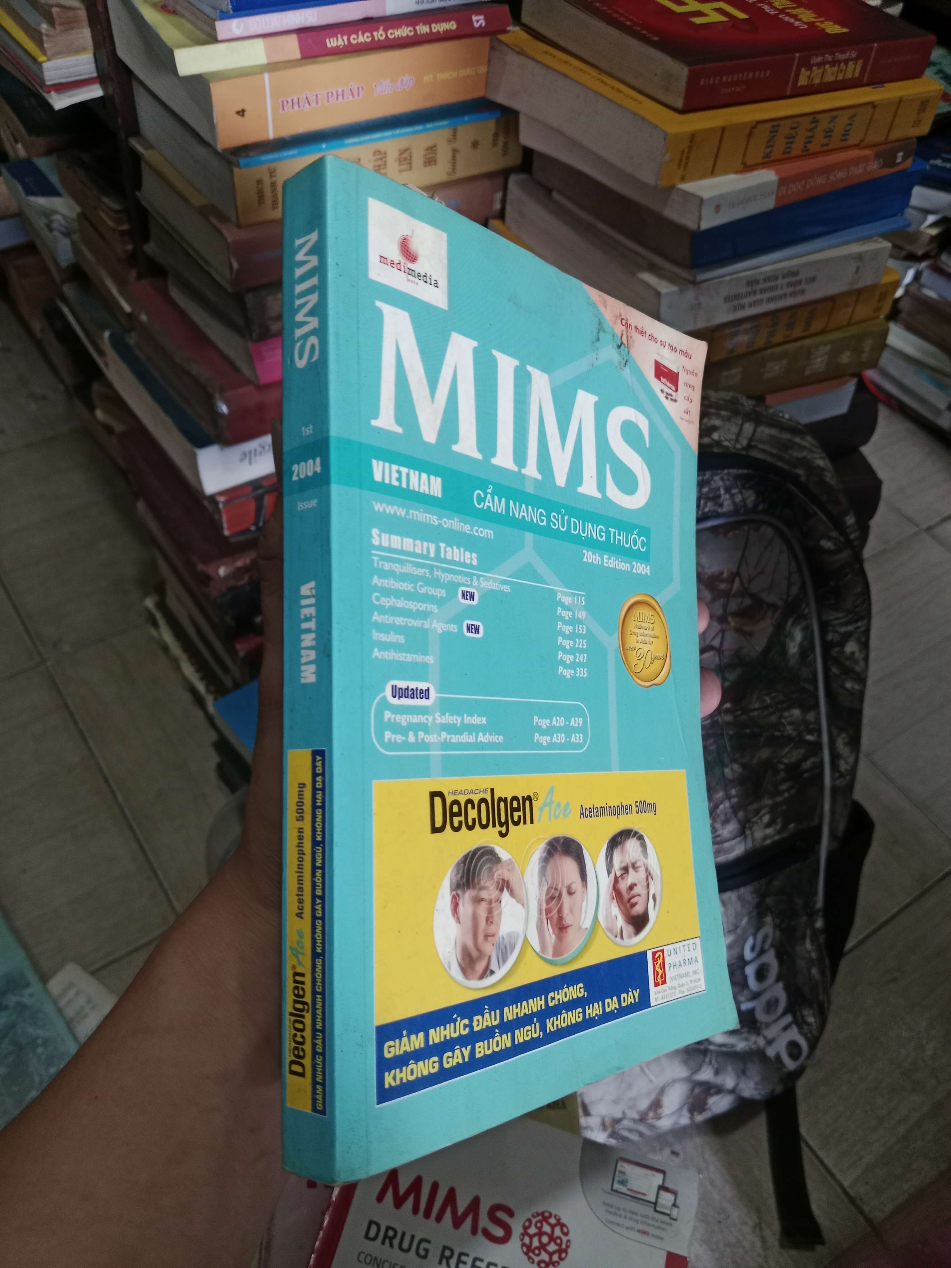 MIMS Vietnam: Cẩm nang sử dụng thuốc (20th Edition 2004) 2004 Mới 80% (Sách Y học - Sức khỏe - Thể thao) OKB-K4T2