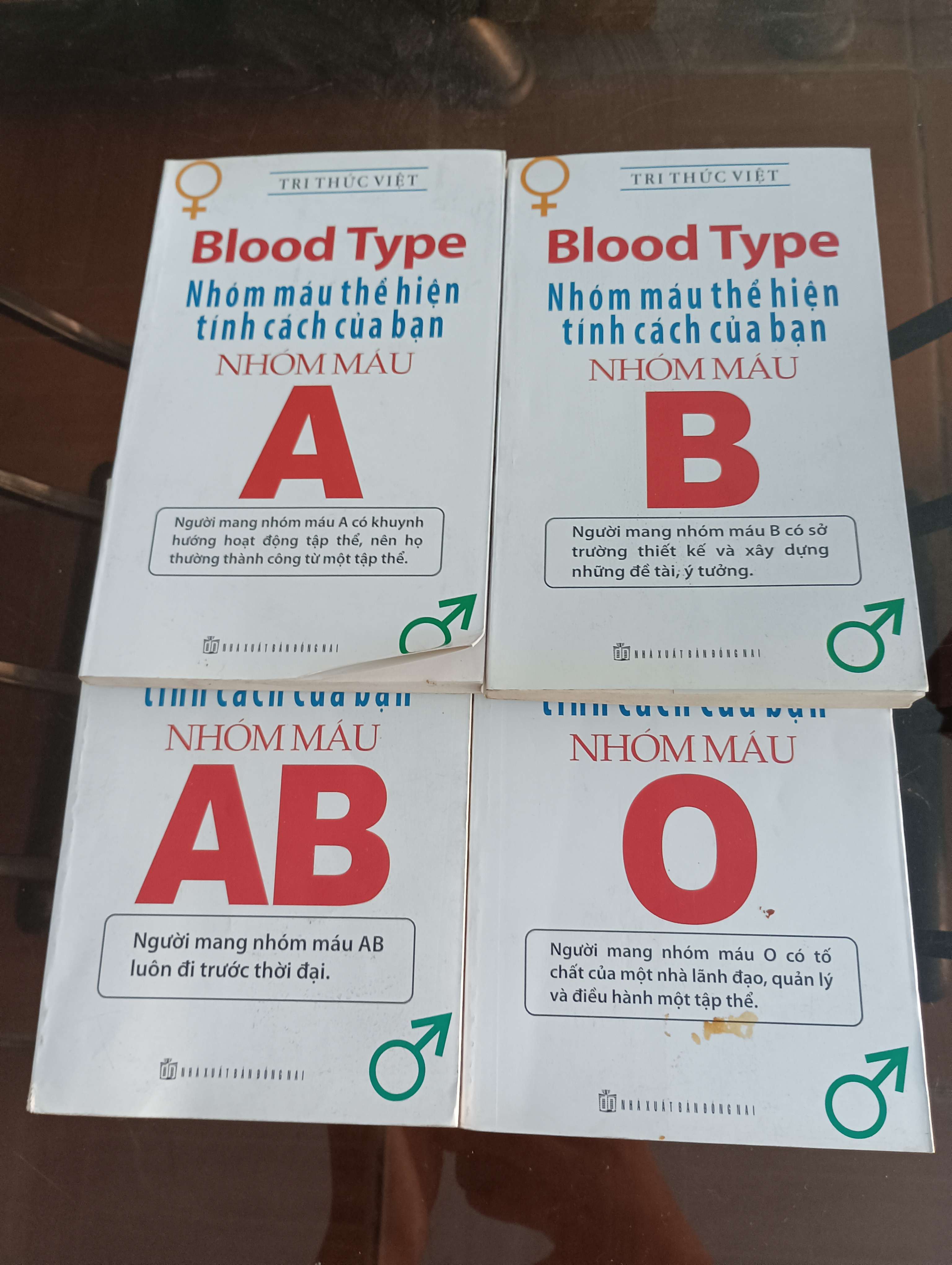 Bộ sách Nhóm máu thể hiện tính cách của bạn (Gồm 4 cuốn: Nhóm máu A, Nhóm máu B, Nhóm máu AB, Nhóm máu O) - Tri Thức Việt 2012 (Sách Y học - Sức khỏe - Thể thao) VAVO