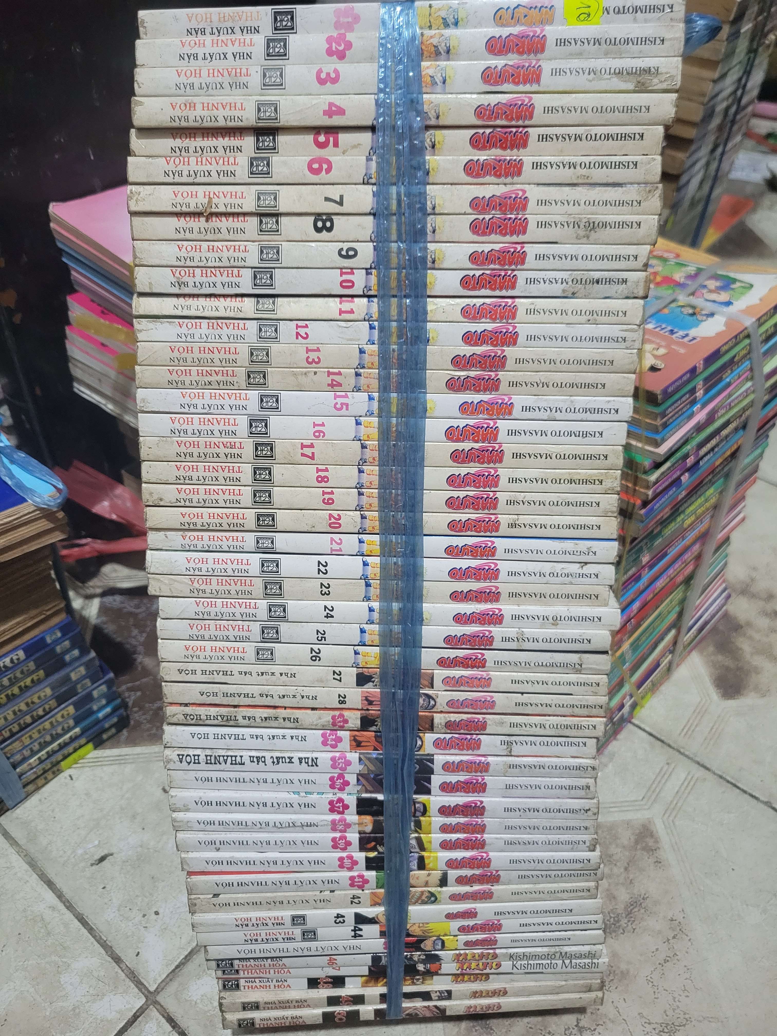 46 cuốn Naruto - Kishimoto Masashi (1-50 thiếu tập 29, 30, 31, 32) mới 70% tróc gáy (Truyện tranh ) BGB