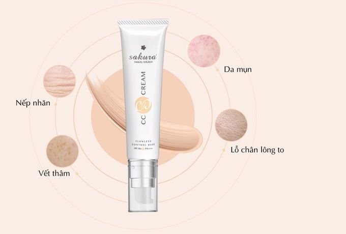 Kem trang điểm Sakura CC Cream Flawless Control Base có tốt không?