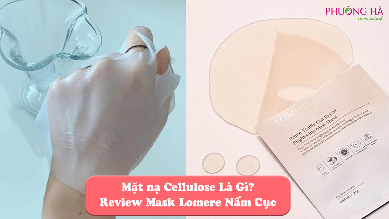 Mặt Nạ Cellulose Là Gì? Review Mặt Nạ Lomere Prime Truffle Cell Repair Brightening Masm