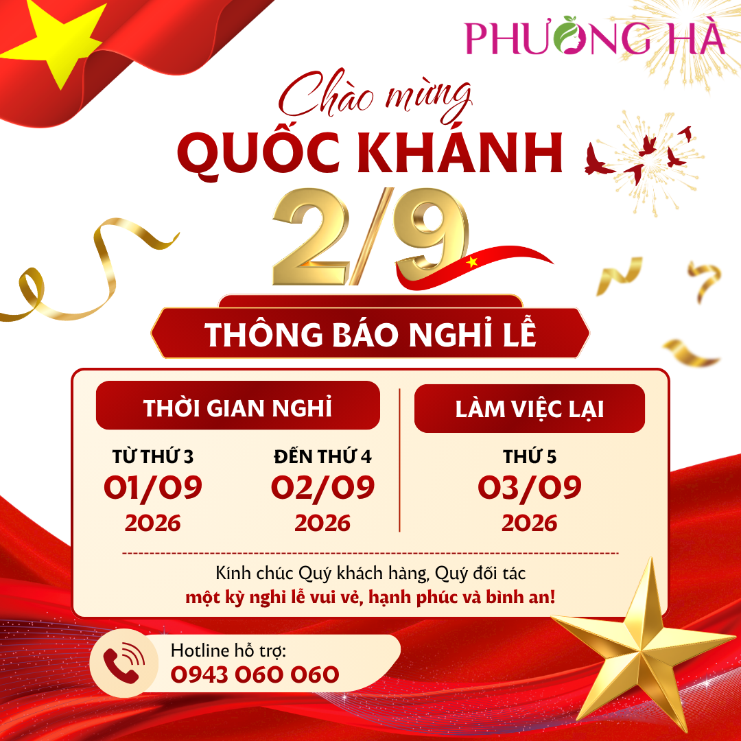 Thông báo nghỉ lễ Quốc khánh 02/09