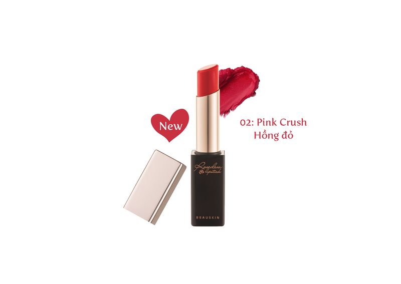 Son siêu lì, màu đẹp Beauskin Rosedew Matte Creamy Lipstick - No 02