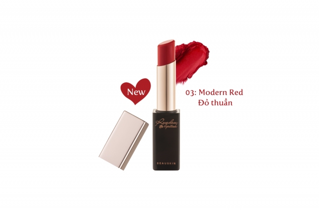 Son siêu lì, màu đẹp Beauskin Rosedew Matte Creamy Lipstick - No 03