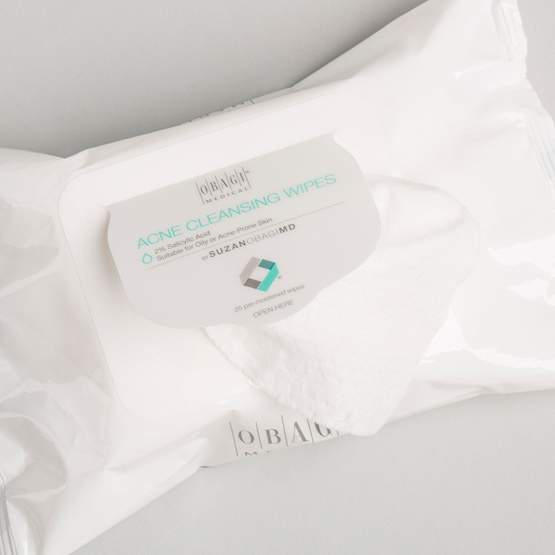 Khăn ướt giúp trị mụn Obagi SUZANOBAGIMD Acne Cleansing Wipes