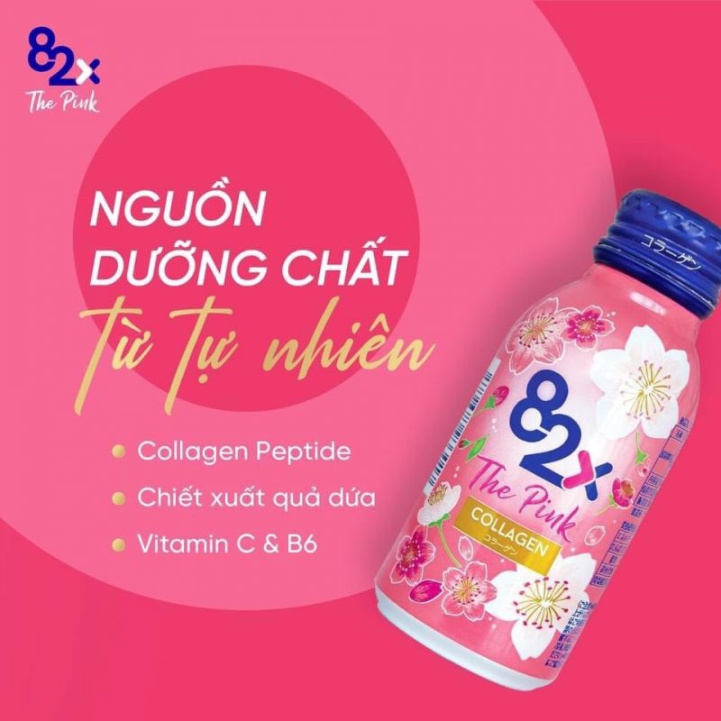 Nước Uống Collagen 82x Collagen The Pink (hộp 10 chai)