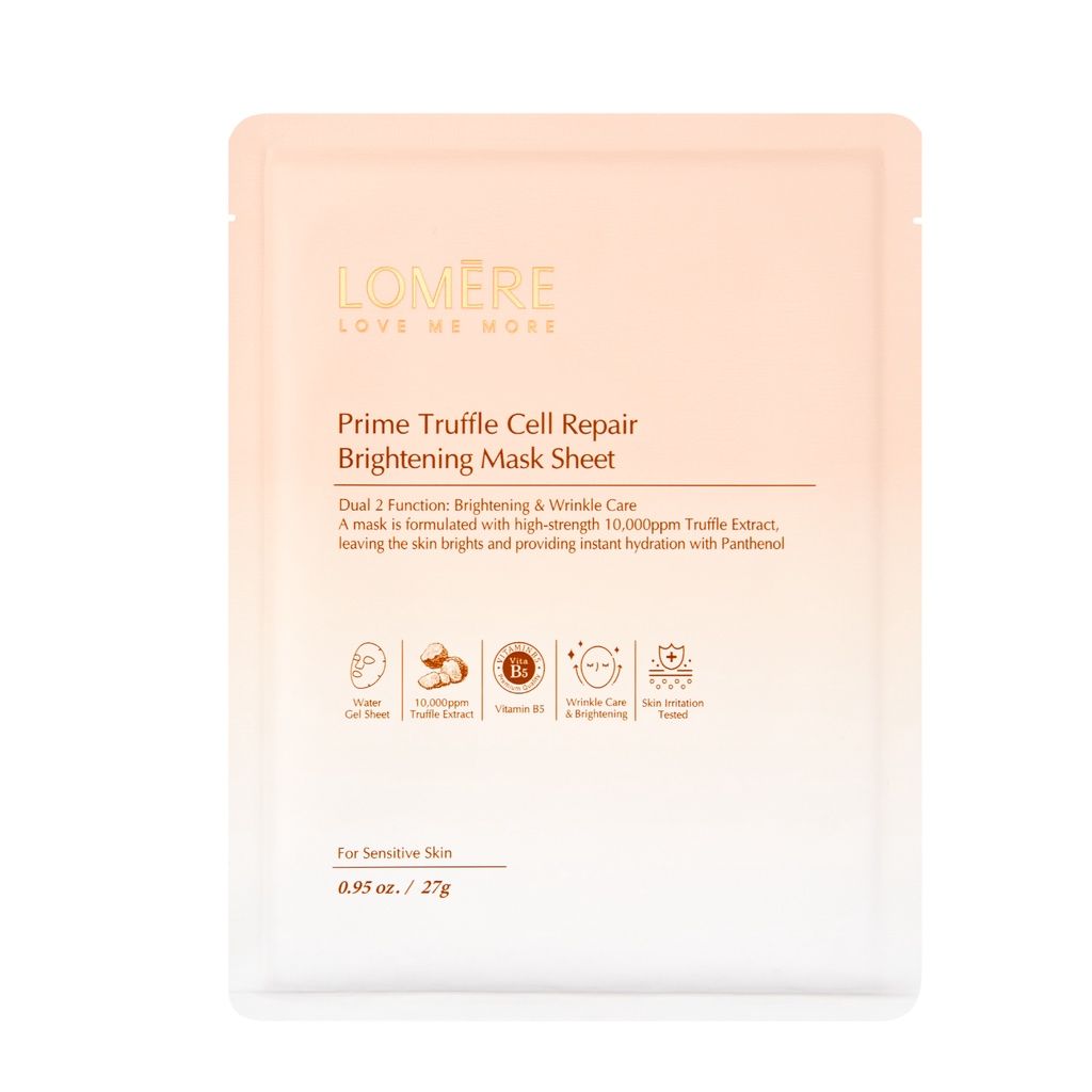 Mặt nạ dưỡng trắng, phục hồi da Lomere Prime Truffle Cell Repair Brightening Mask Sheet