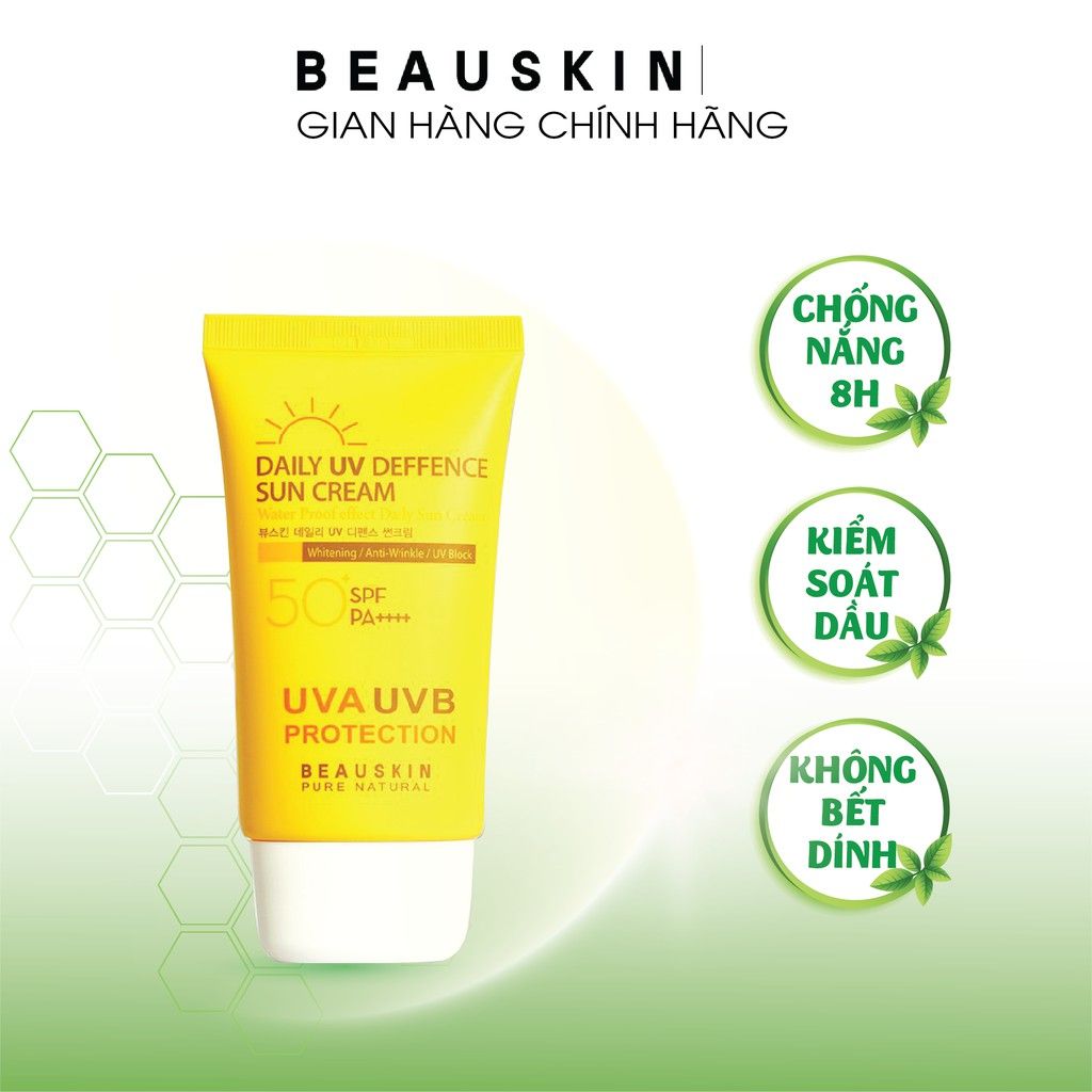 Kem chống nắng kiềm dầu, nâng tông Beauskin Daily uv Deffence Sun Cream SPF 50+ PA++++