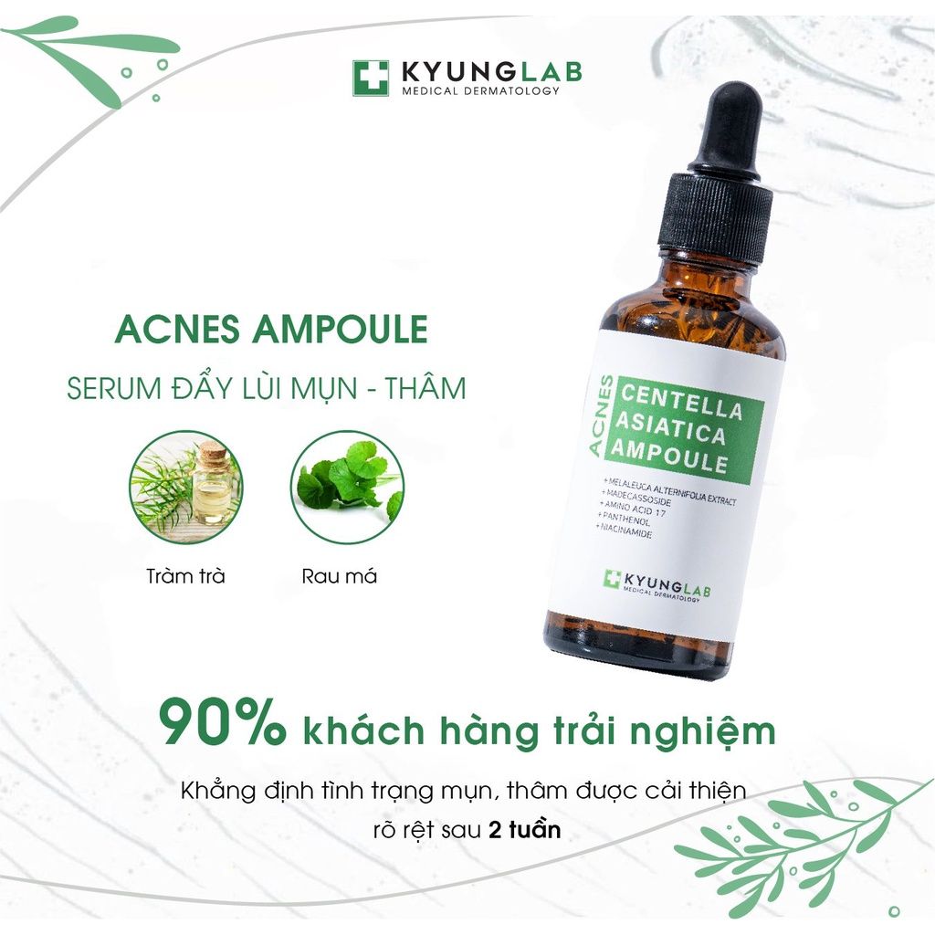 Serum giảm mụn, kiềm dầu mờ thâm KyungLab Acnes Centella Asiatica Ampoule 50ml