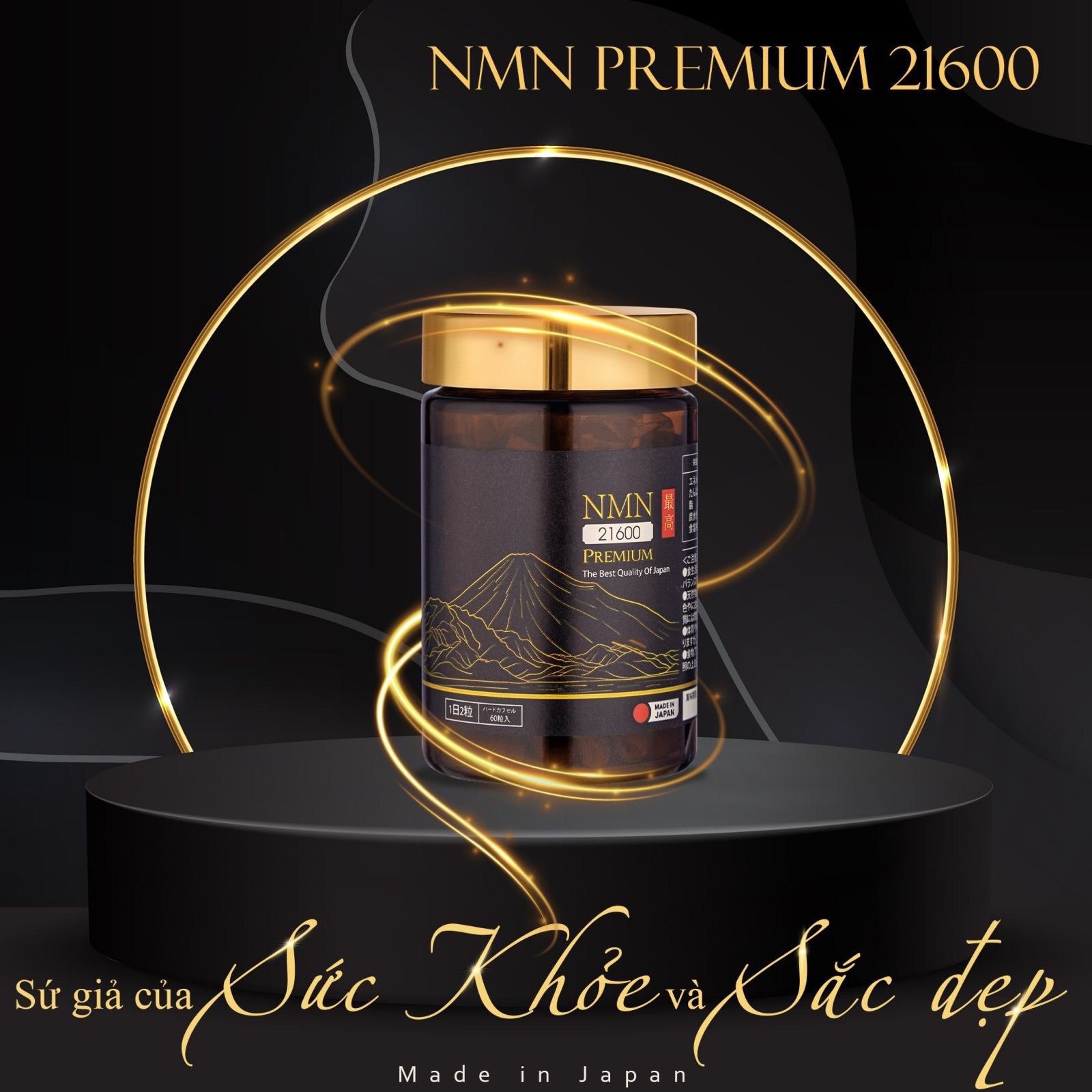 Viên uống NMN Premium 21600 tăng cường tuổi thọ cho làn da trẻ mãi không già Nhật Bản