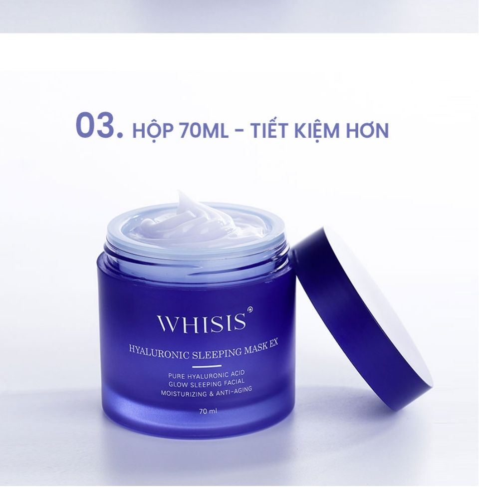 Mặt nạ ngủ cấp ẩm, chống lão hóa da Whisis Hyaluronic Sleeping Mask EX 70ml