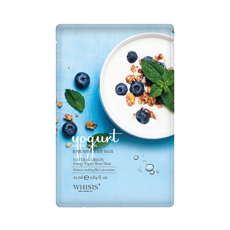 Mặt nạ tinh chất sữa chua WHISIS Nature Origin Energy Yogurt Sheet Mask